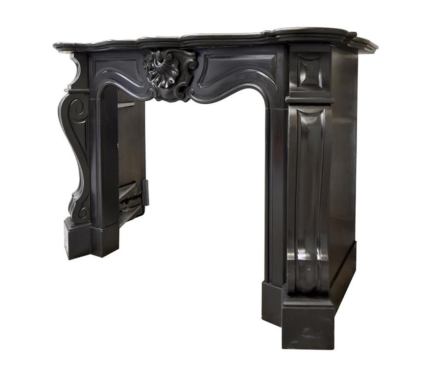 Late 19th Century 2 antique Louis XV marble fireplaces mantles from the 19th Century