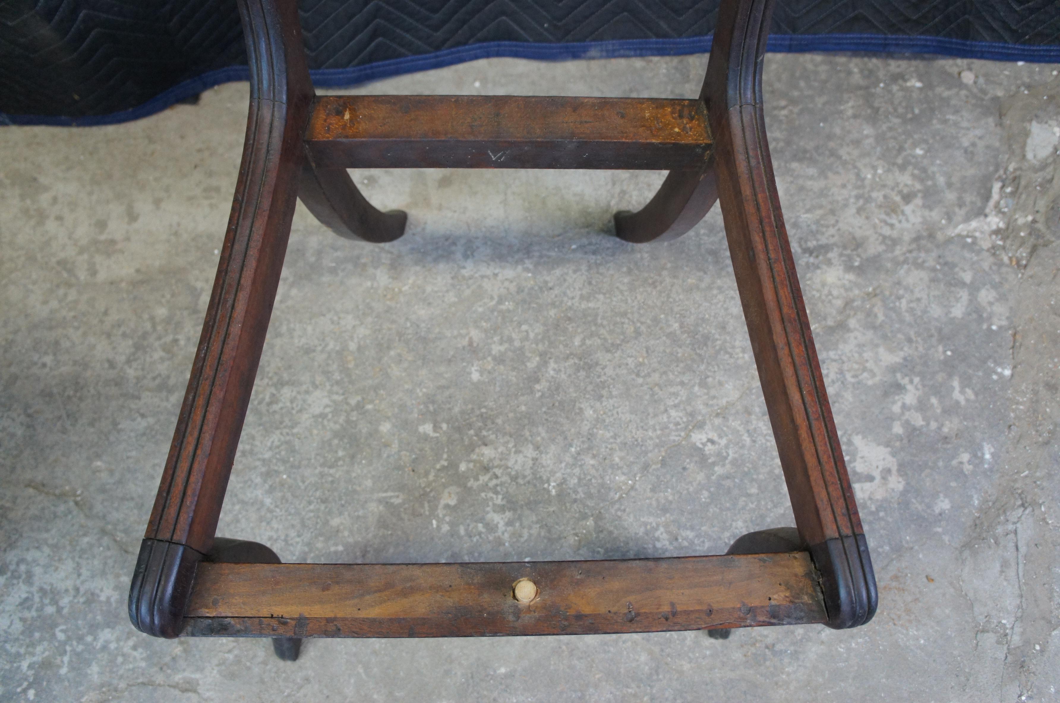 Sheraton 2 Antique Mahogany Duncan Phyfe Klismos Side Accent Dining Chairs