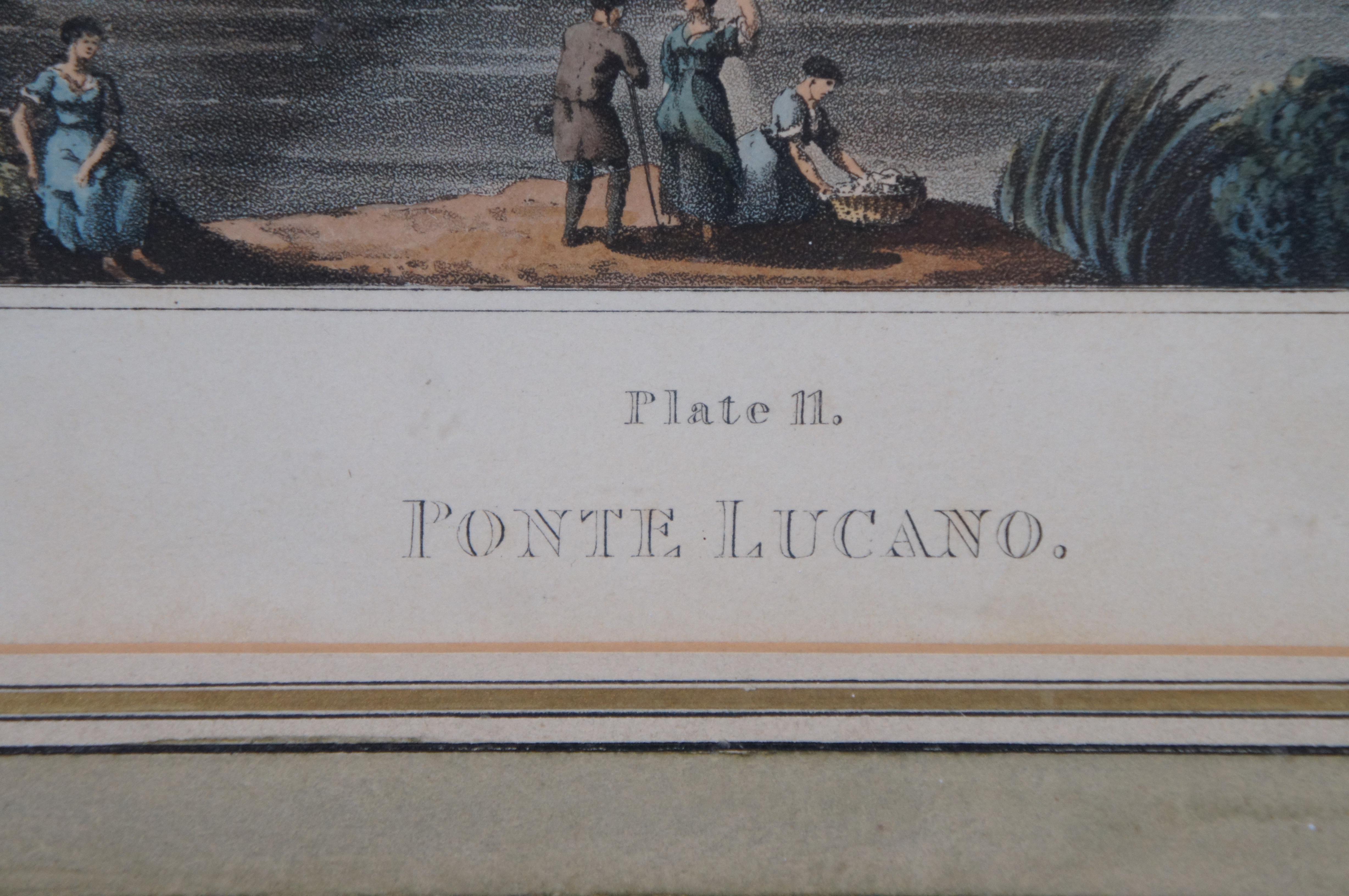 Antike Matthew Dubourg Rome Ponte Lucano Aquatinta-Gravur 18