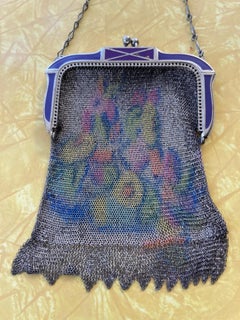 2 Antique Metal Mesh Purses, One is Silver Plate & The other Whiting & Davis