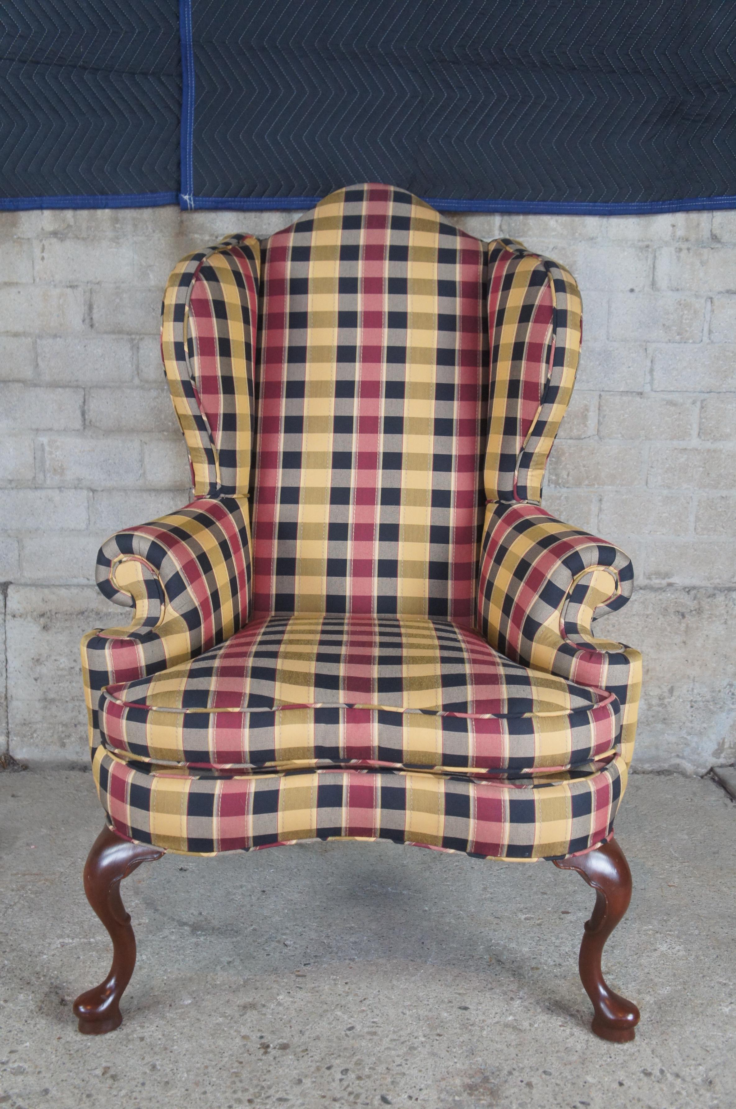 vintage plaid chair