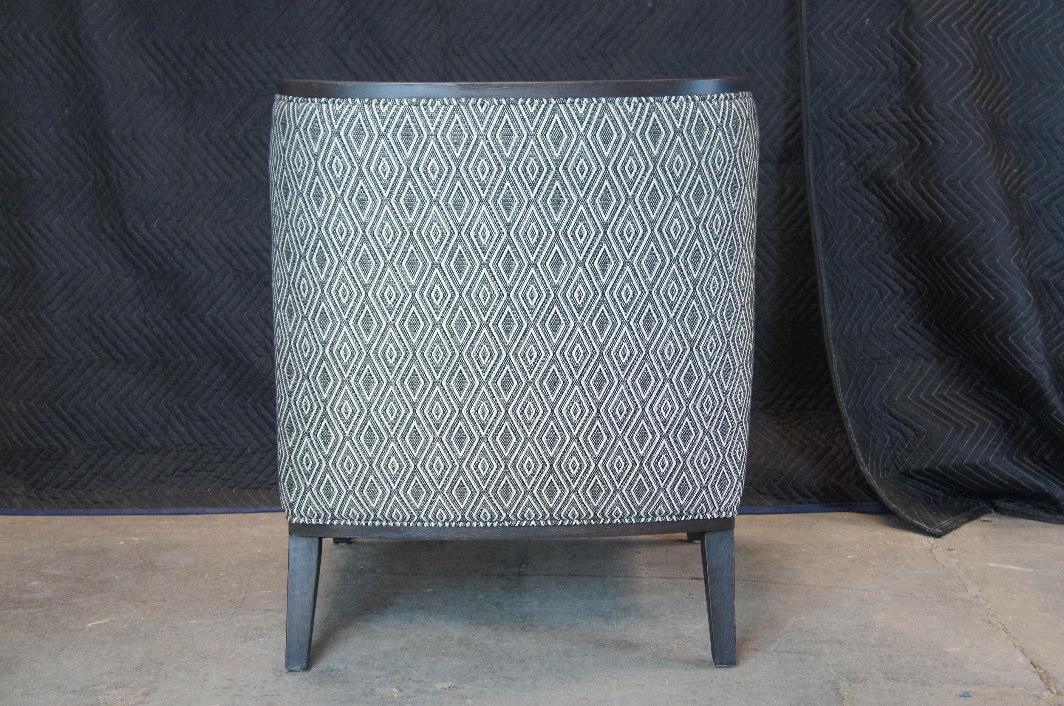2 Arhaus James Studio Modern Upholstered Club Lounge Office Library Arm Chairs In Good Condition In Dayton, OH