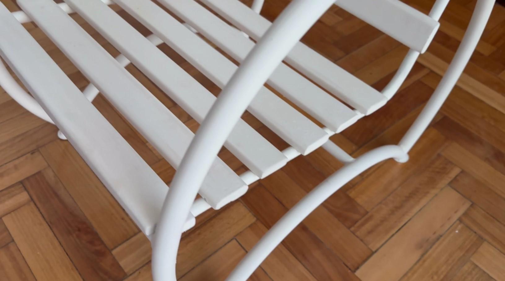 2 Armchairs 1930, France, Style: Art Deco, Material: Wood and iron For Sale 4