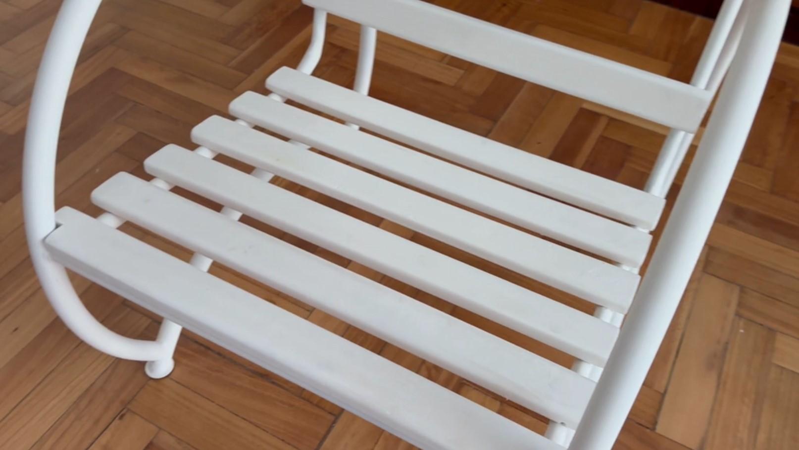 2 Armchairs 1930, France, Style: Art Deco, Material: Wood and iron For Sale 8
