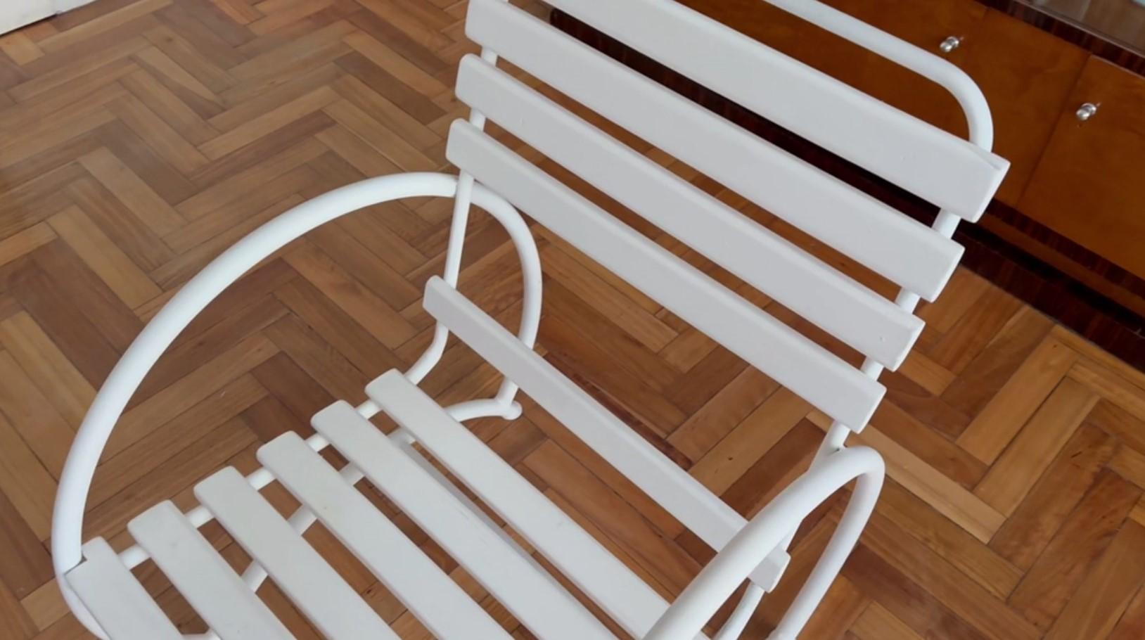 2 Armchairs 1930, France, Style: Art Deco, Material: Wood and iron For Sale 10