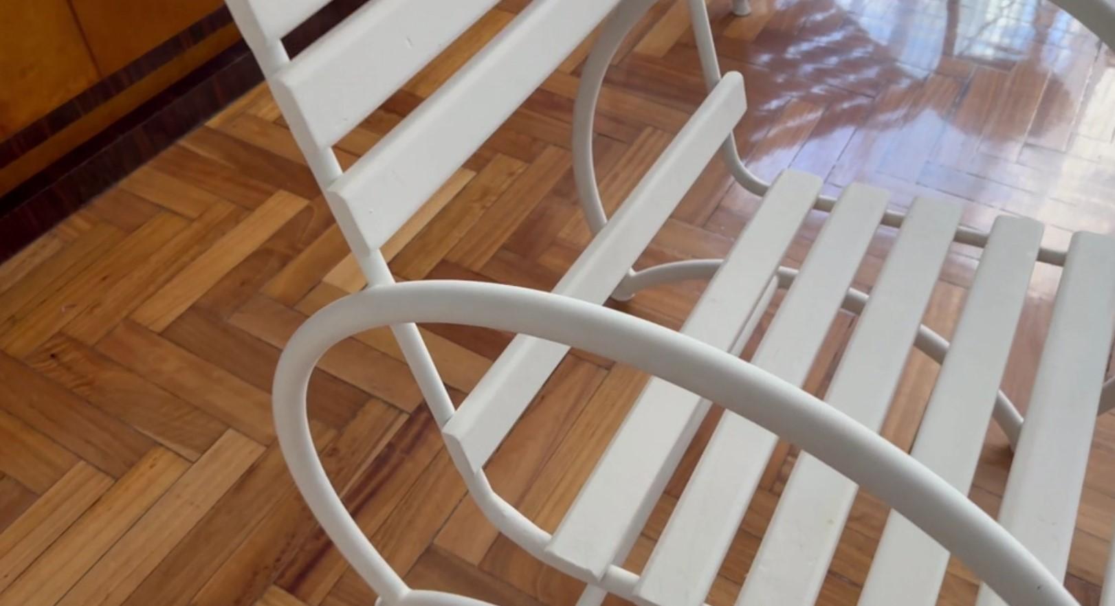 2 Armchairs 1930, France, Style: Art Deco, Material: Wood and iron For Sale 11