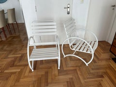 2 Armchairs 1930, France, Style: Art Deco, Material: Wood and iron