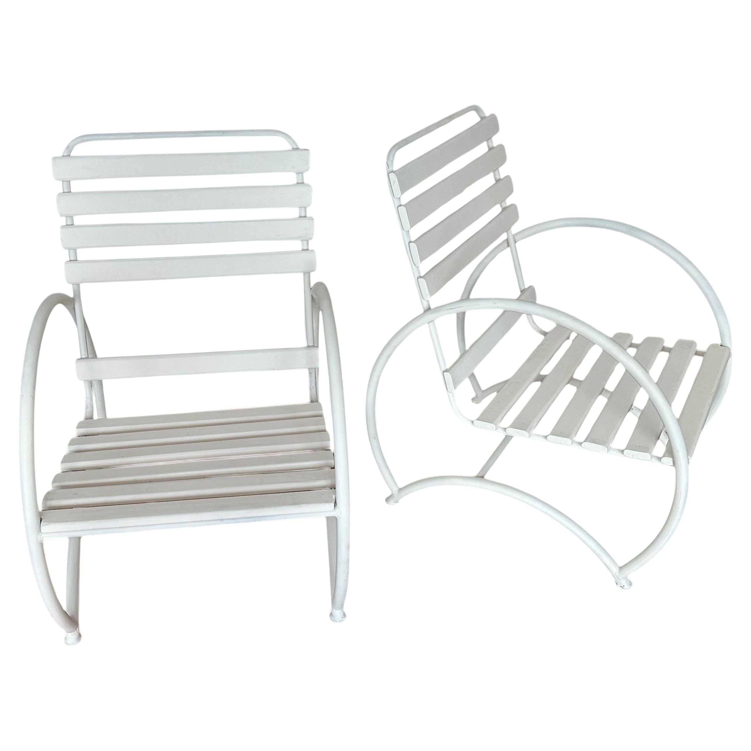 2 fauteuils 1930, France, style Art déco, matériaux : bois et fer