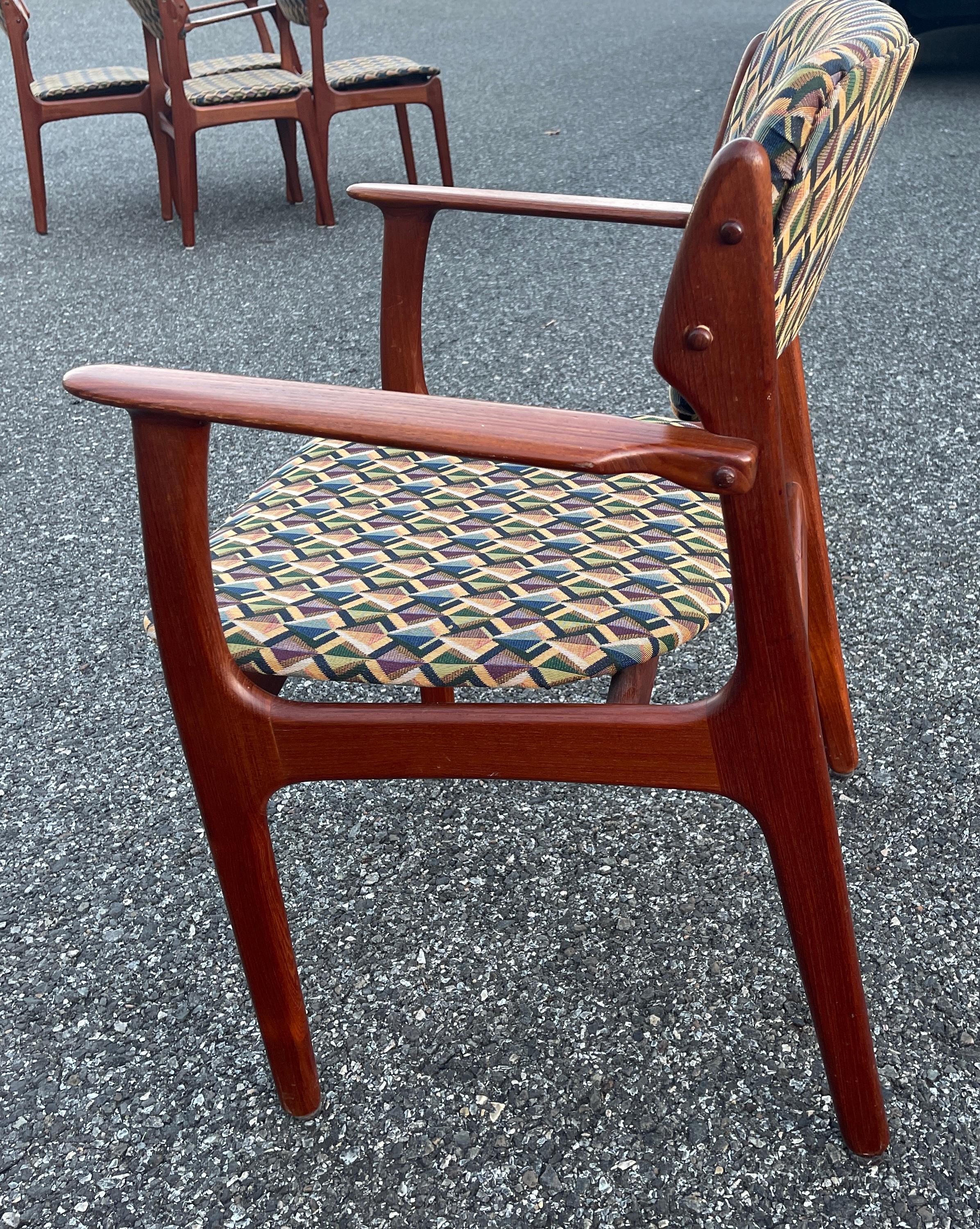 Set of 6 Danish Dining Chairs by Domus Odense, Denmark Scandinavia 12