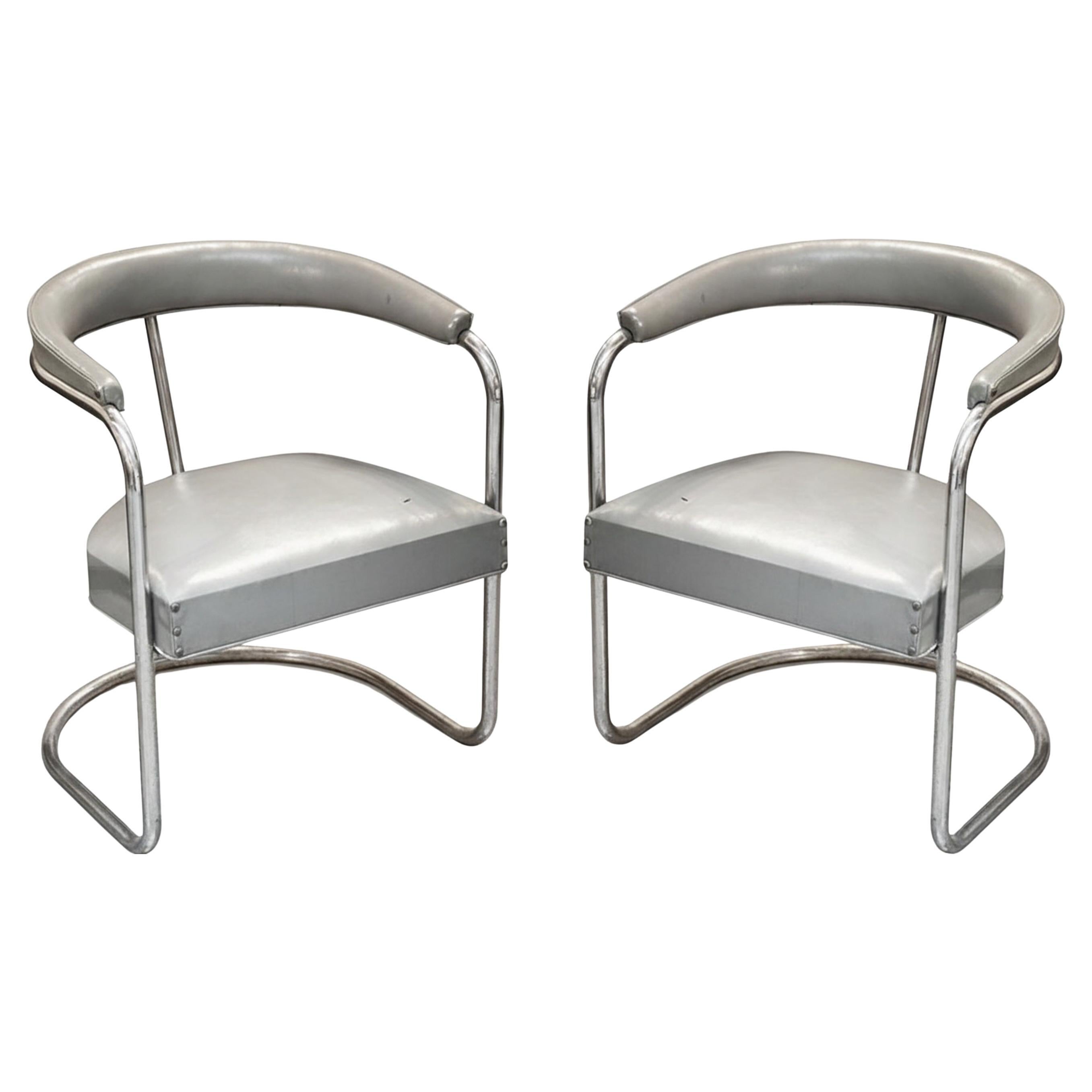 2 Armchairs Art Deco, American, 1930 (They are delivered reupholstered)