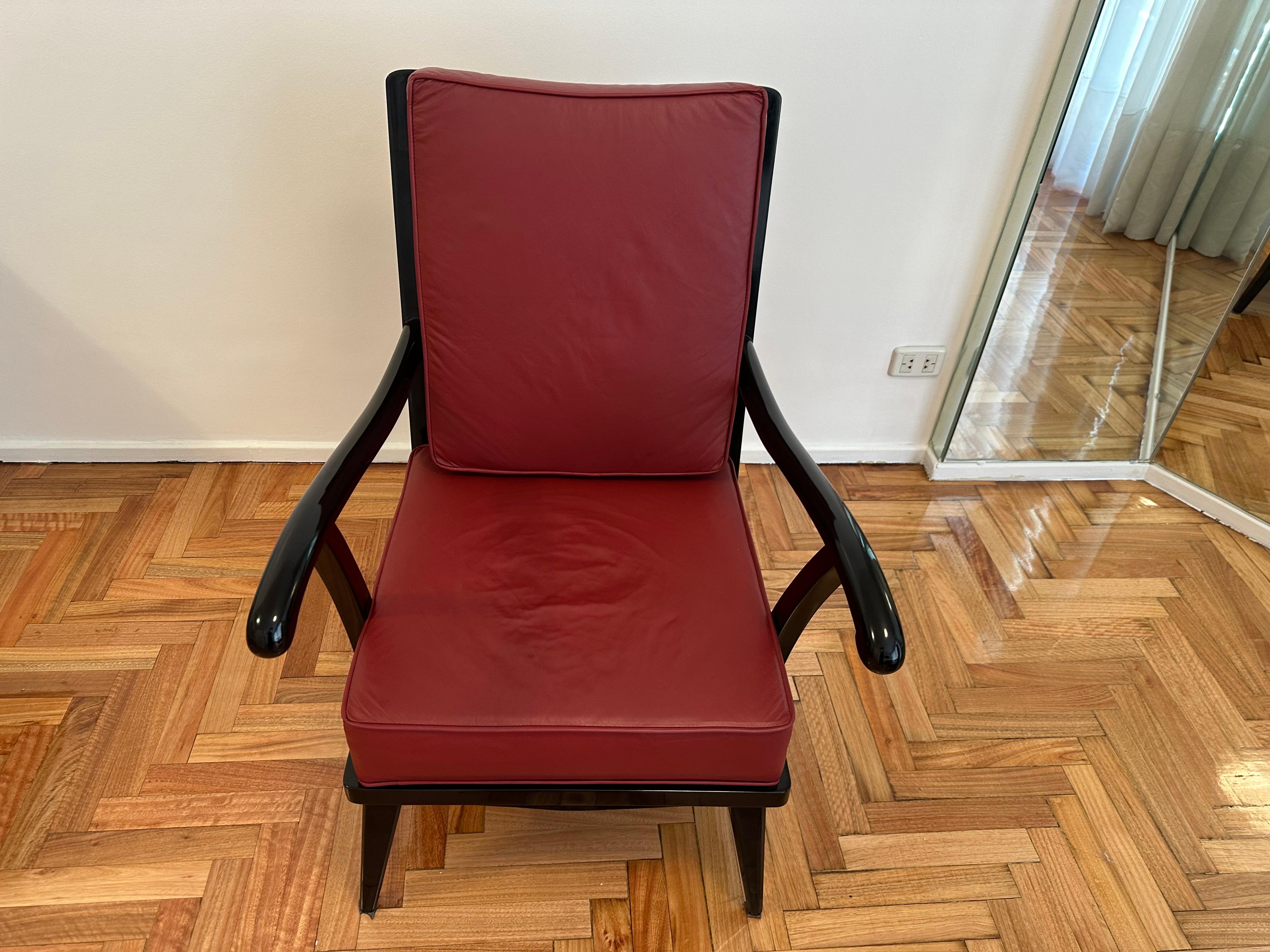 2 Armchairs in Leather,  Year:  1960, Country: Italy For Sale 4