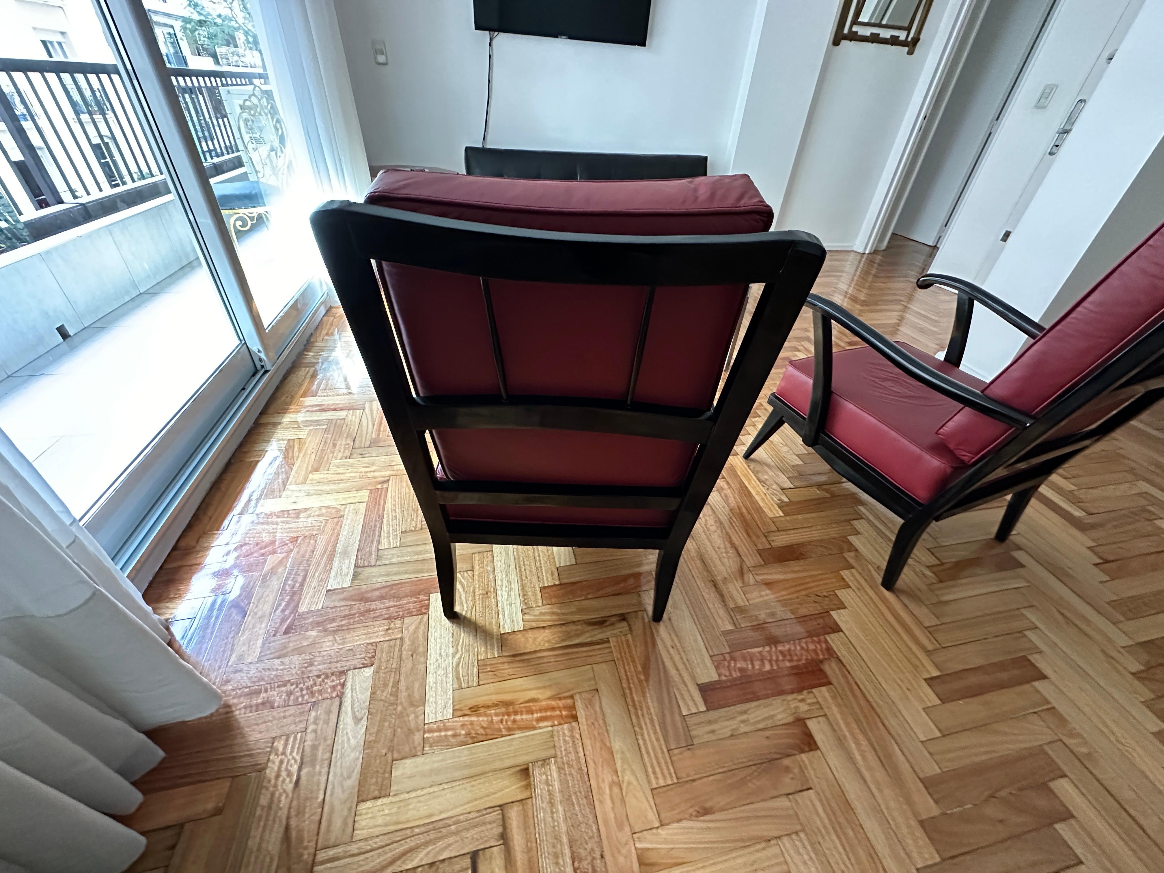 Mid-20th Century 2 Armchairs in Leather,  Year:  1960, Country: Italy For Sale