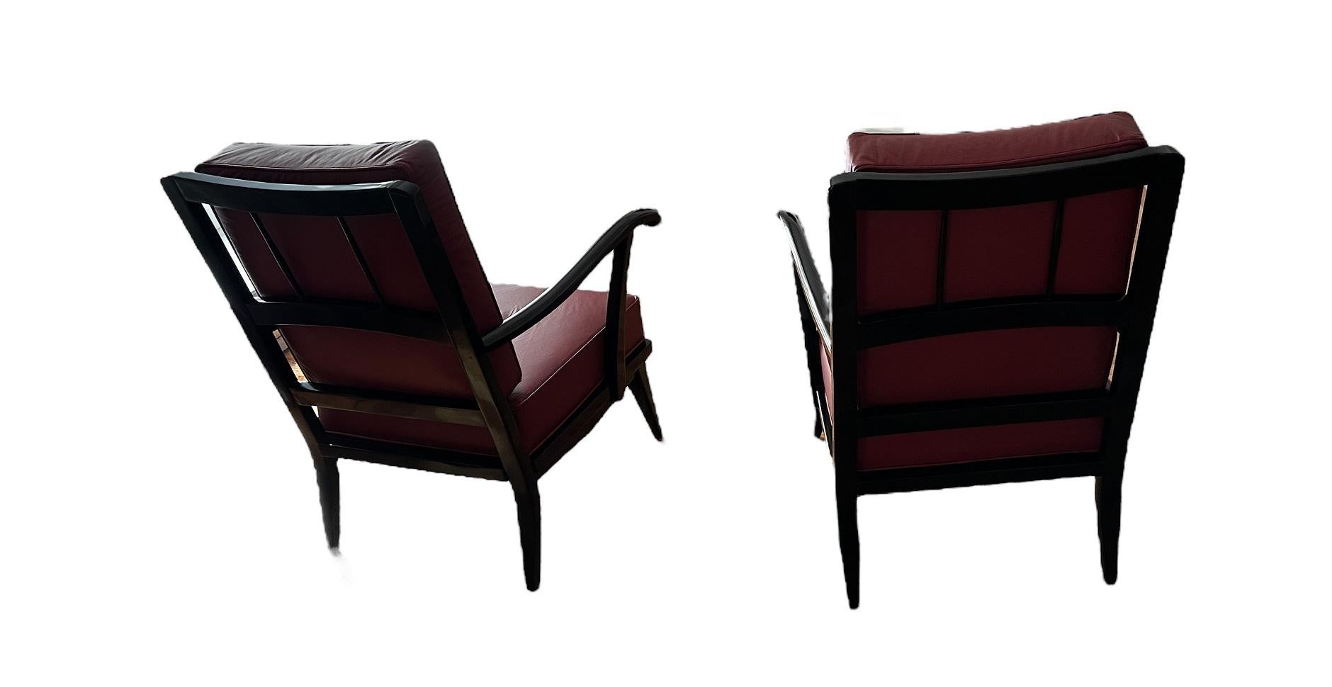 2 Armchairs in Leather,  Year:  1960, Country: Italy For Sale 2