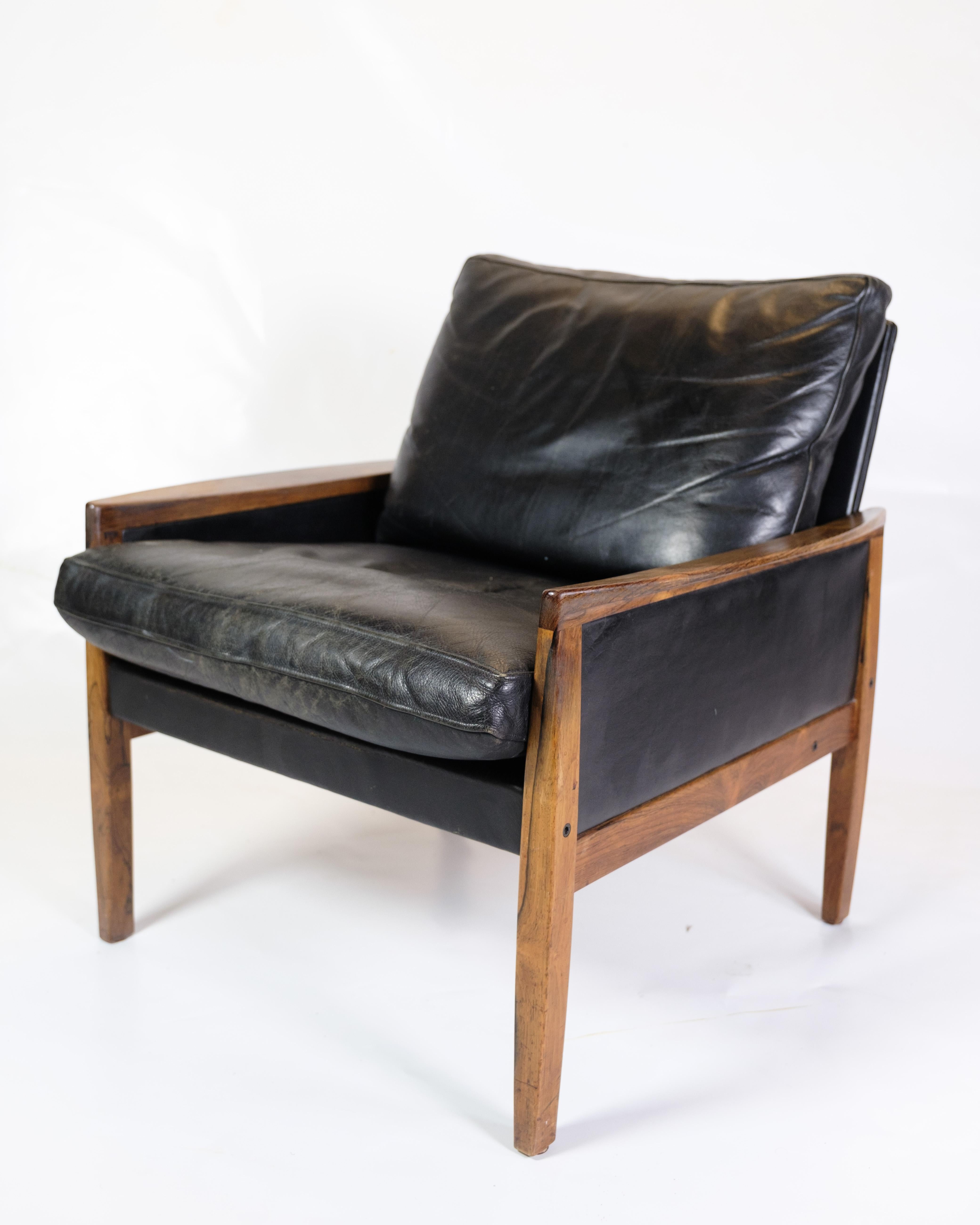 Mid-Century Modern 2 Armchairs Made In Rosewood By Hans Olsen Made By Brdr. Juul K. From 1960s