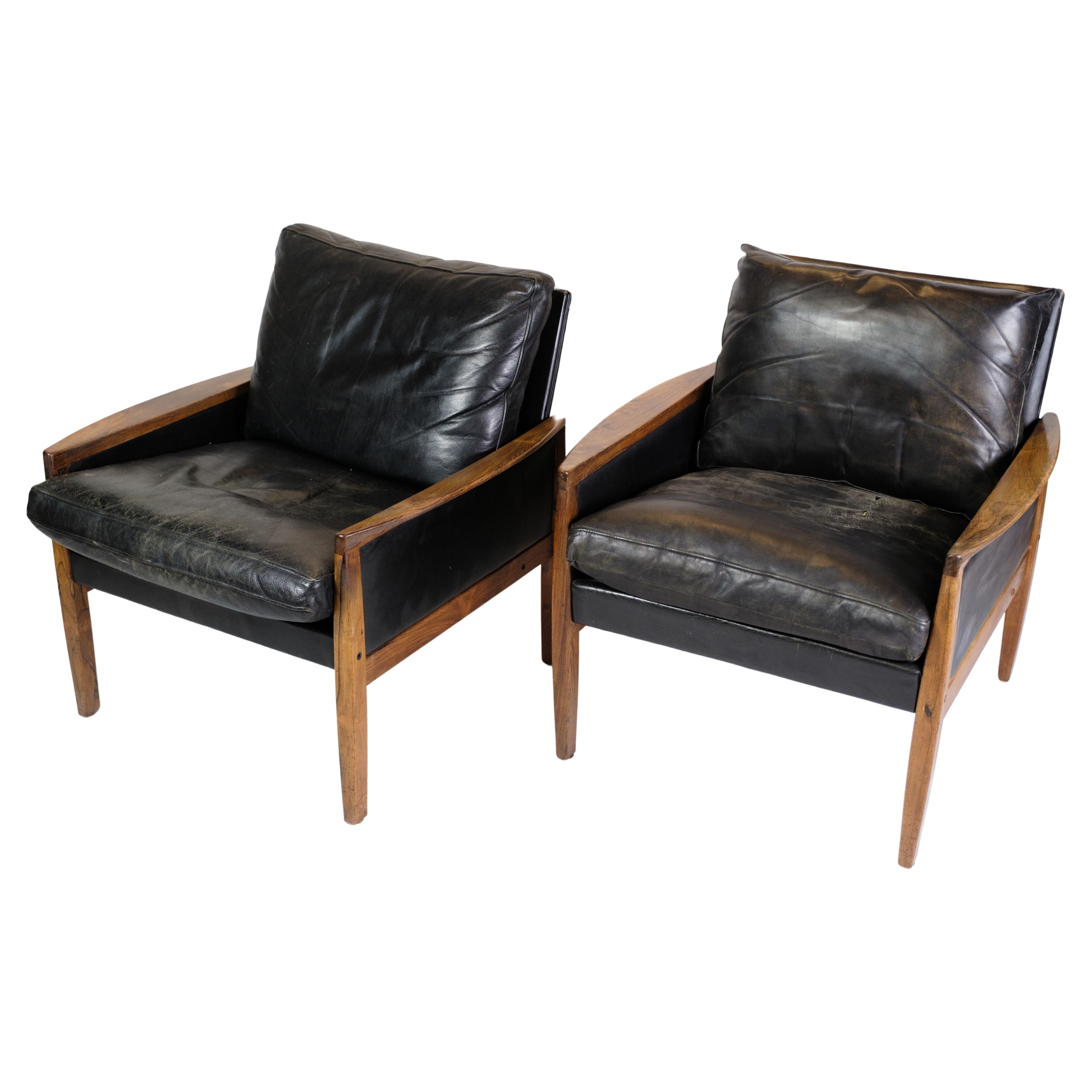 2 Armchairs Made In Rosewood By Hans Olsen Made By Brdr. Juul K. From 1960s