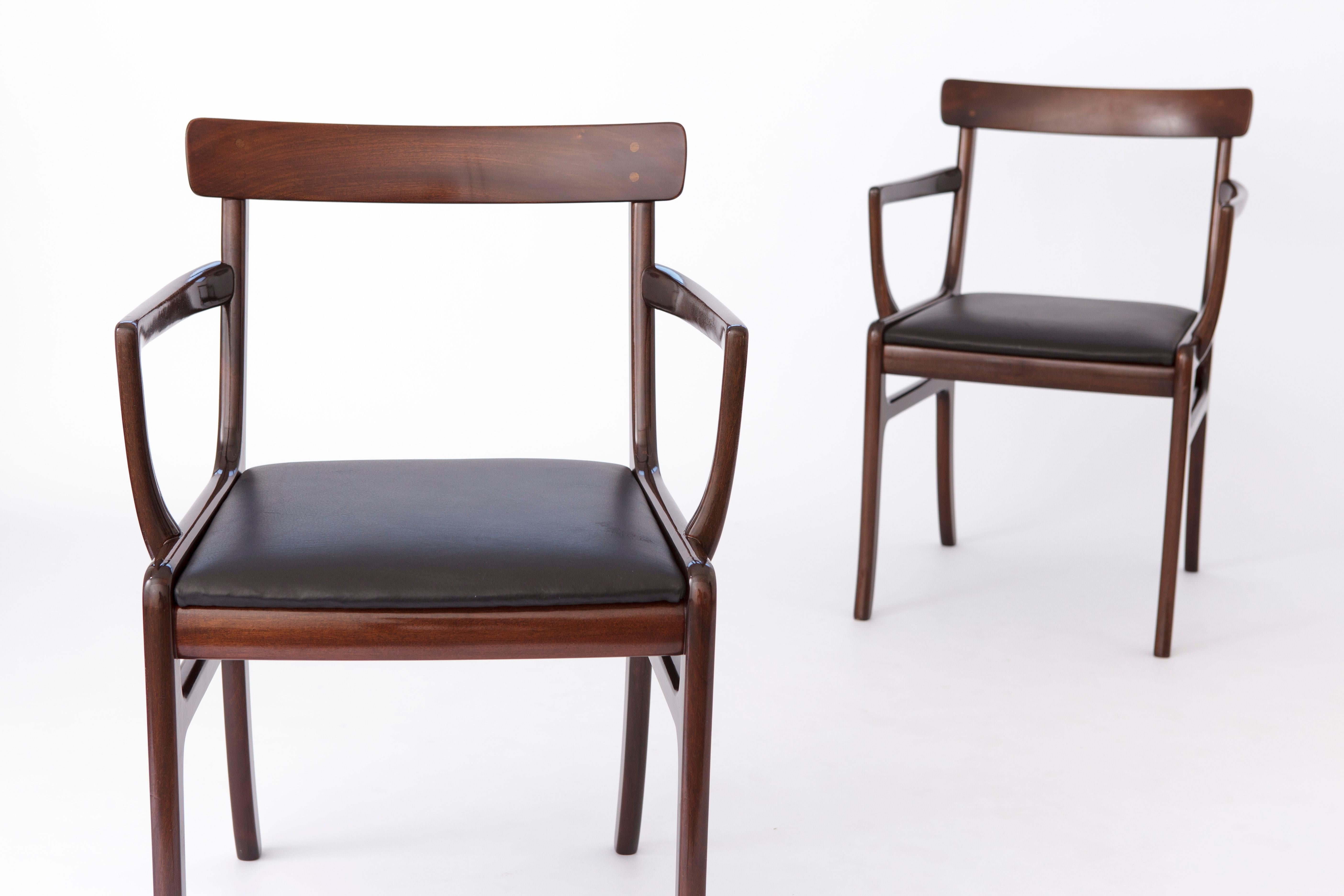 2 Sessel Vintage 1960er Jahre von Ole Wanscher, Modell Rungstedlund, Dänemark (Moderne der Mitte des Jahrhunderts) im Angebot