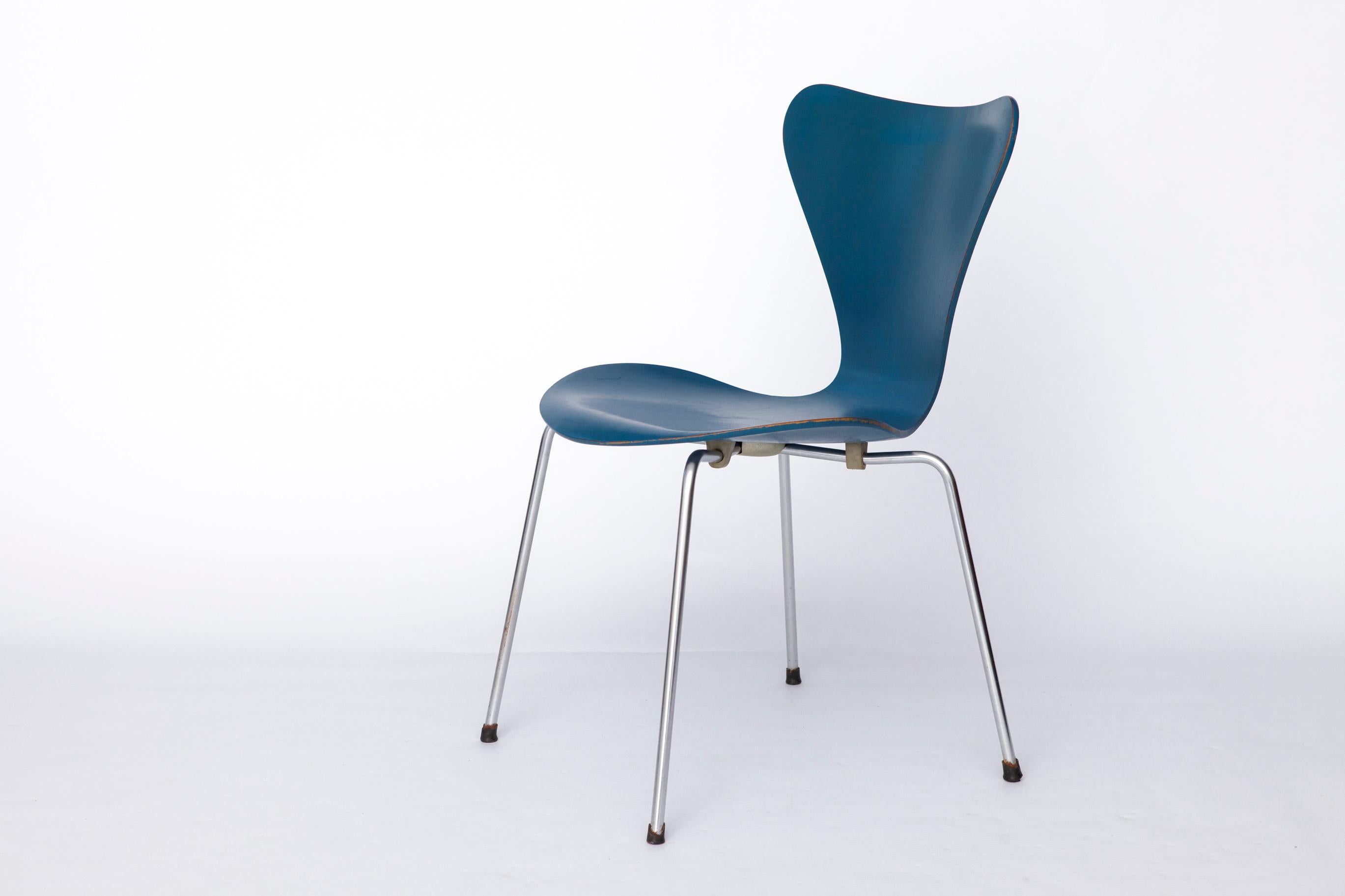 2 Arne Jacobsen Serie 7 Stühle - Model No. 3107 - Fritz Hansen Vintage 1950s Dining im Angebot 3