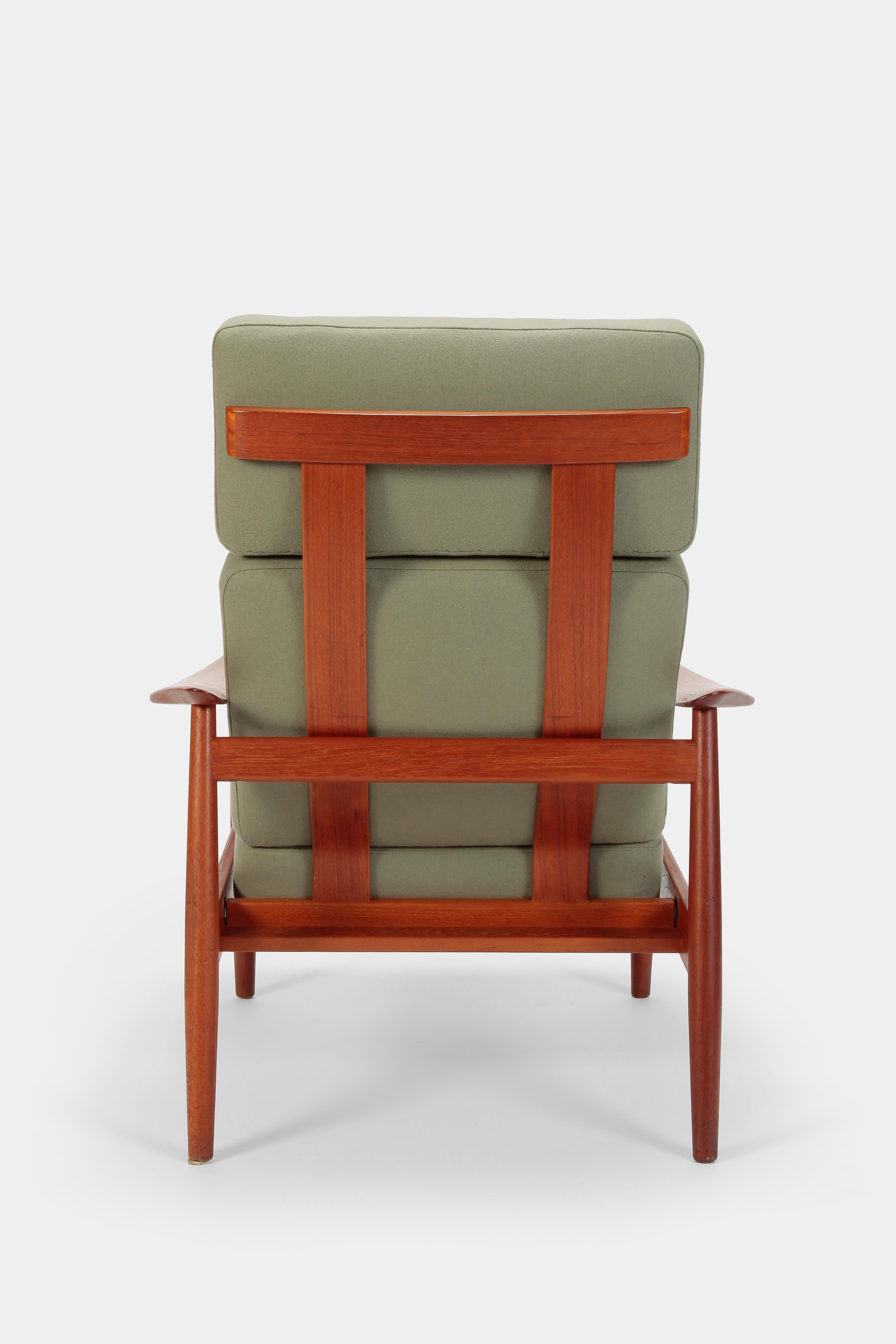 2 Arne Vodder High Back Chairs France & Son Teak, 1960s For Sale 4