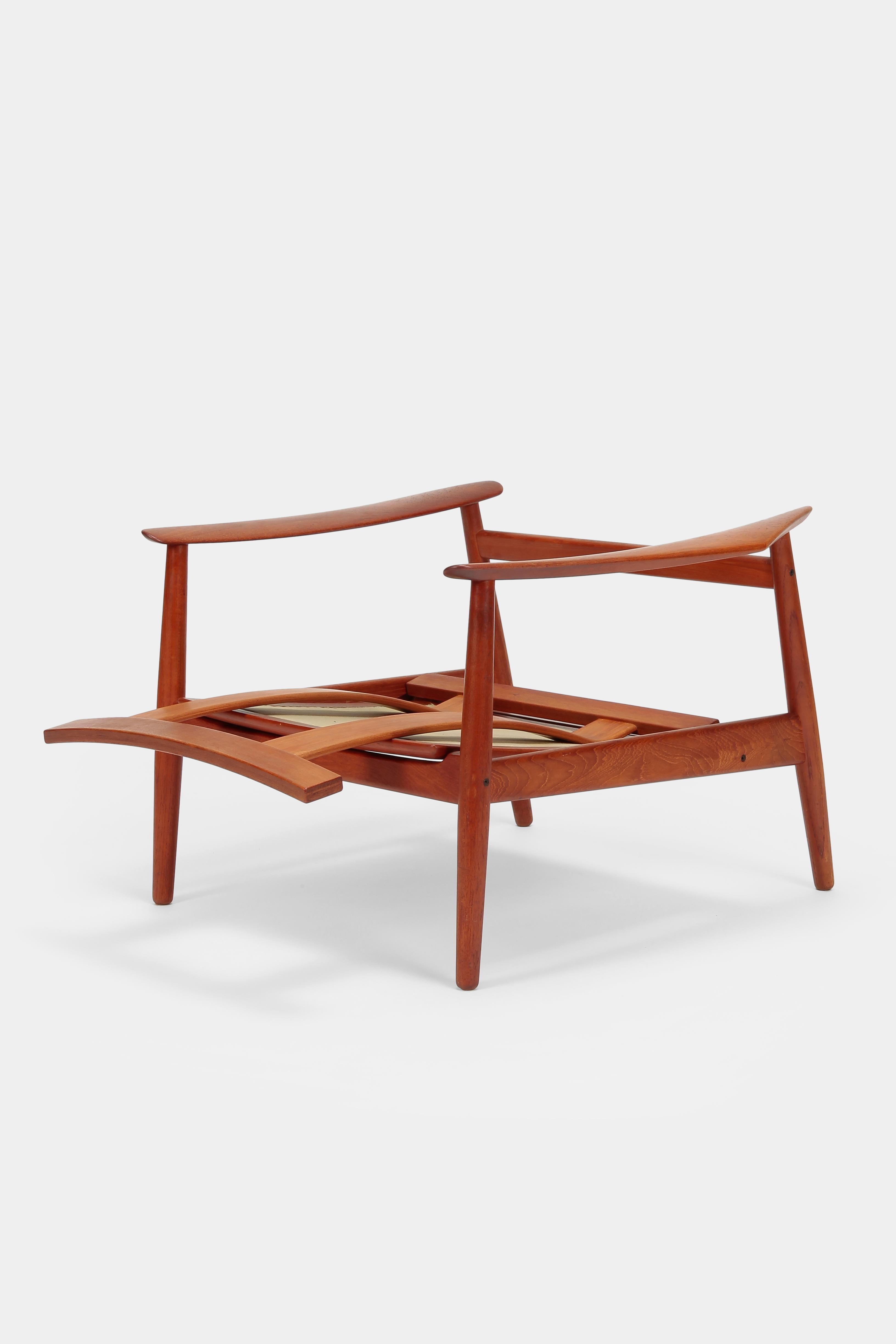 2 Arne Vodder High Back Chairs France & Son Teak, 1960s For Sale 8