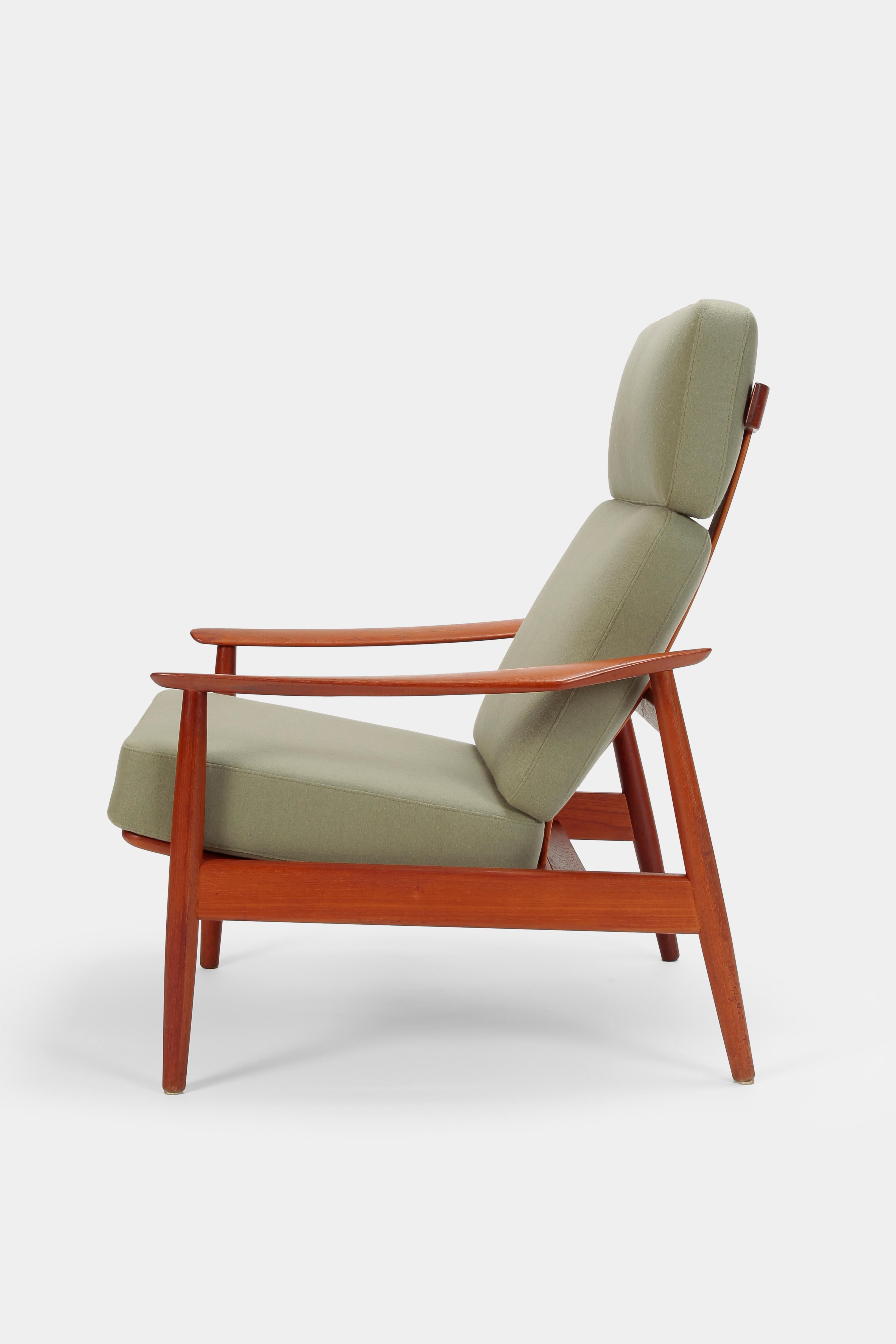 2 Arne Vodder High Back Chairs France & Son Teak, 1960s For Sale 1