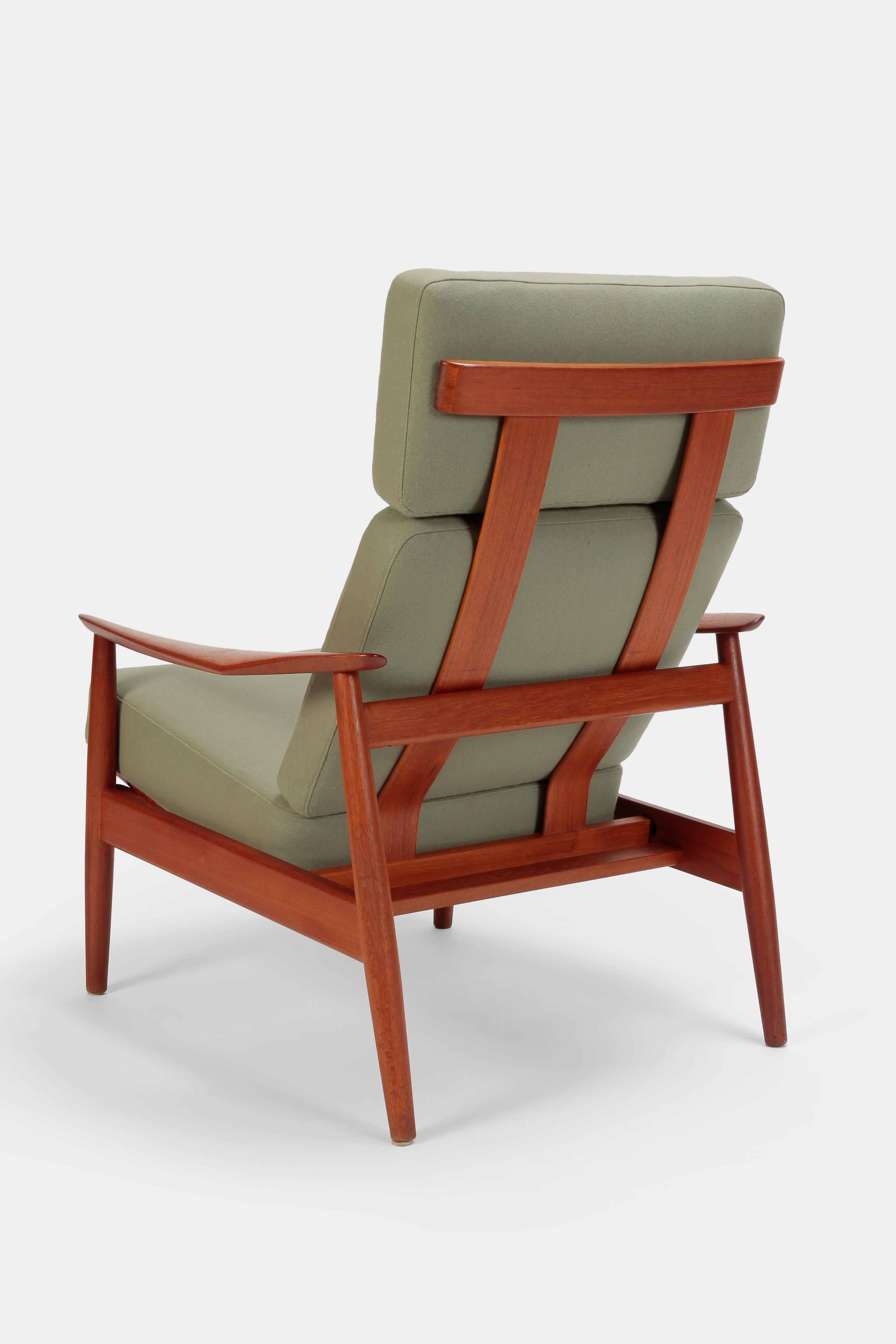 2 Arne Vodder High Back Chairs France & Son Teak, 1960s 4