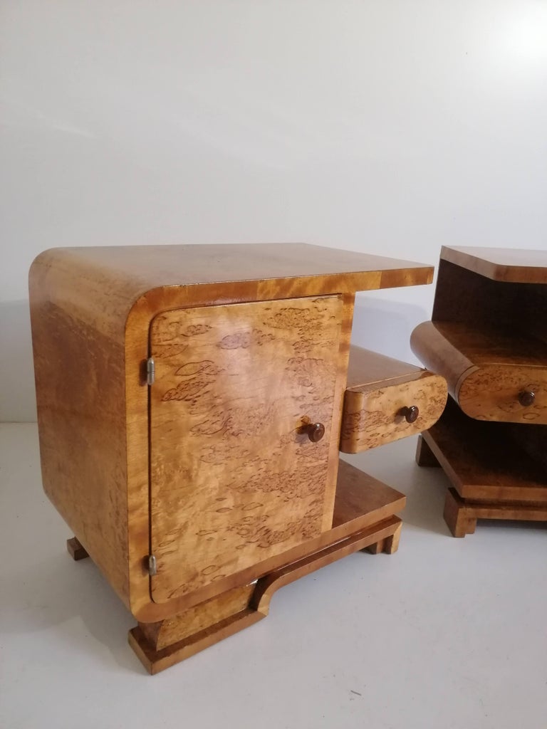 2 Art Deco Bedside Tables For Sale at 1stDibs