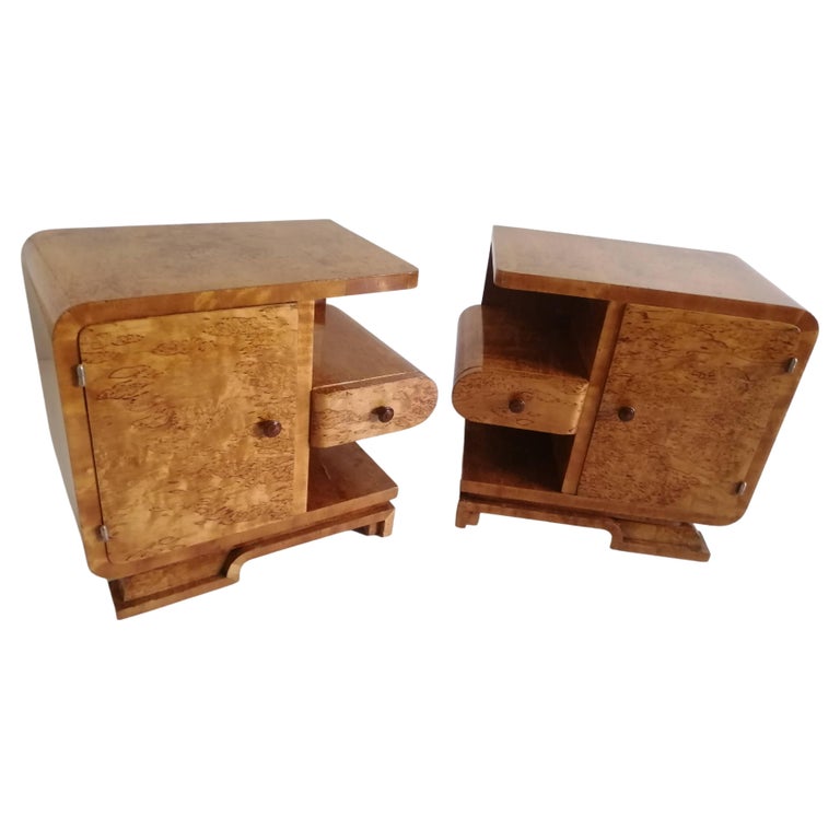 2 Art Deco Bedside Tables For Sale at 1stDibs