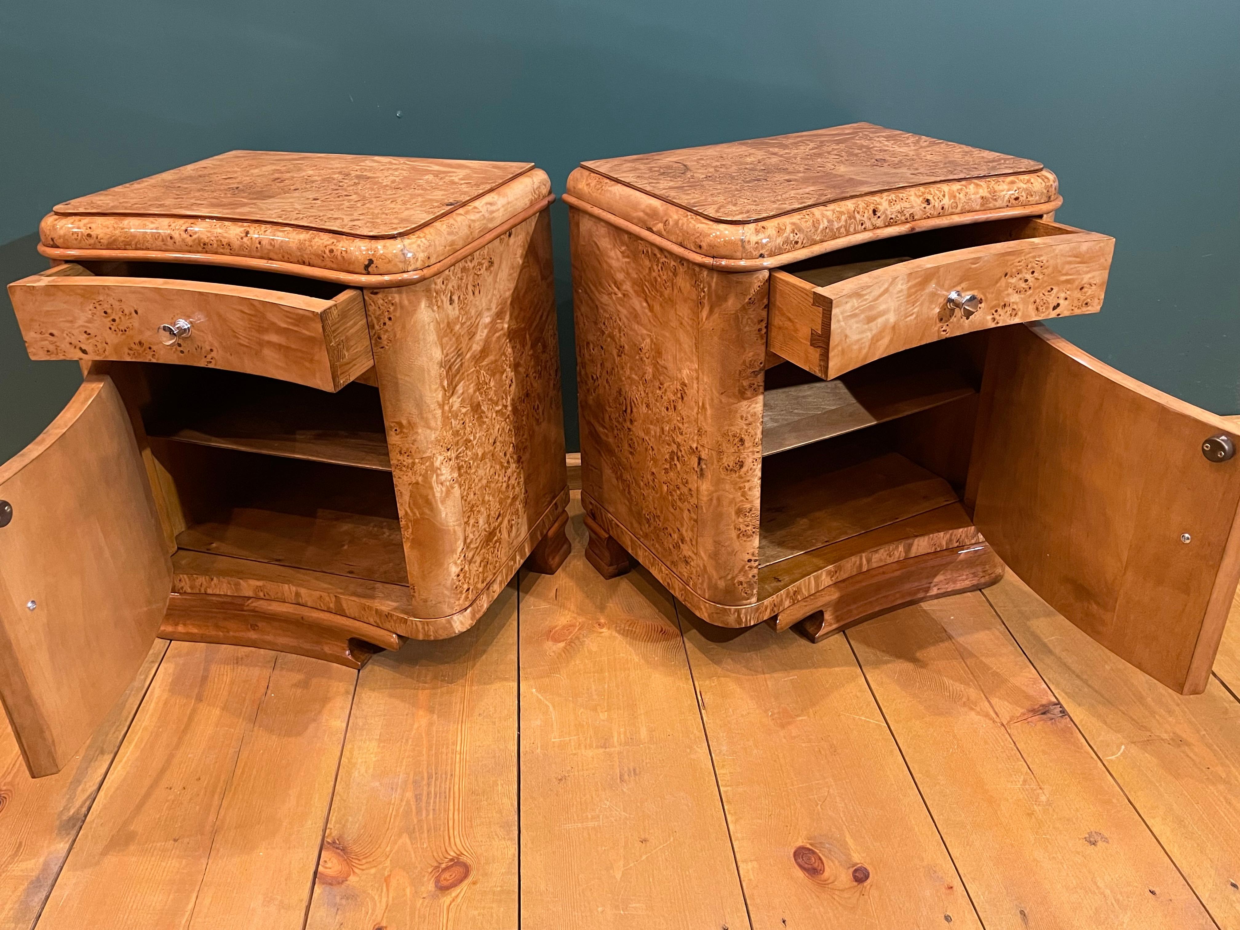 2 Art Deco Bedside Tables For Sale 7