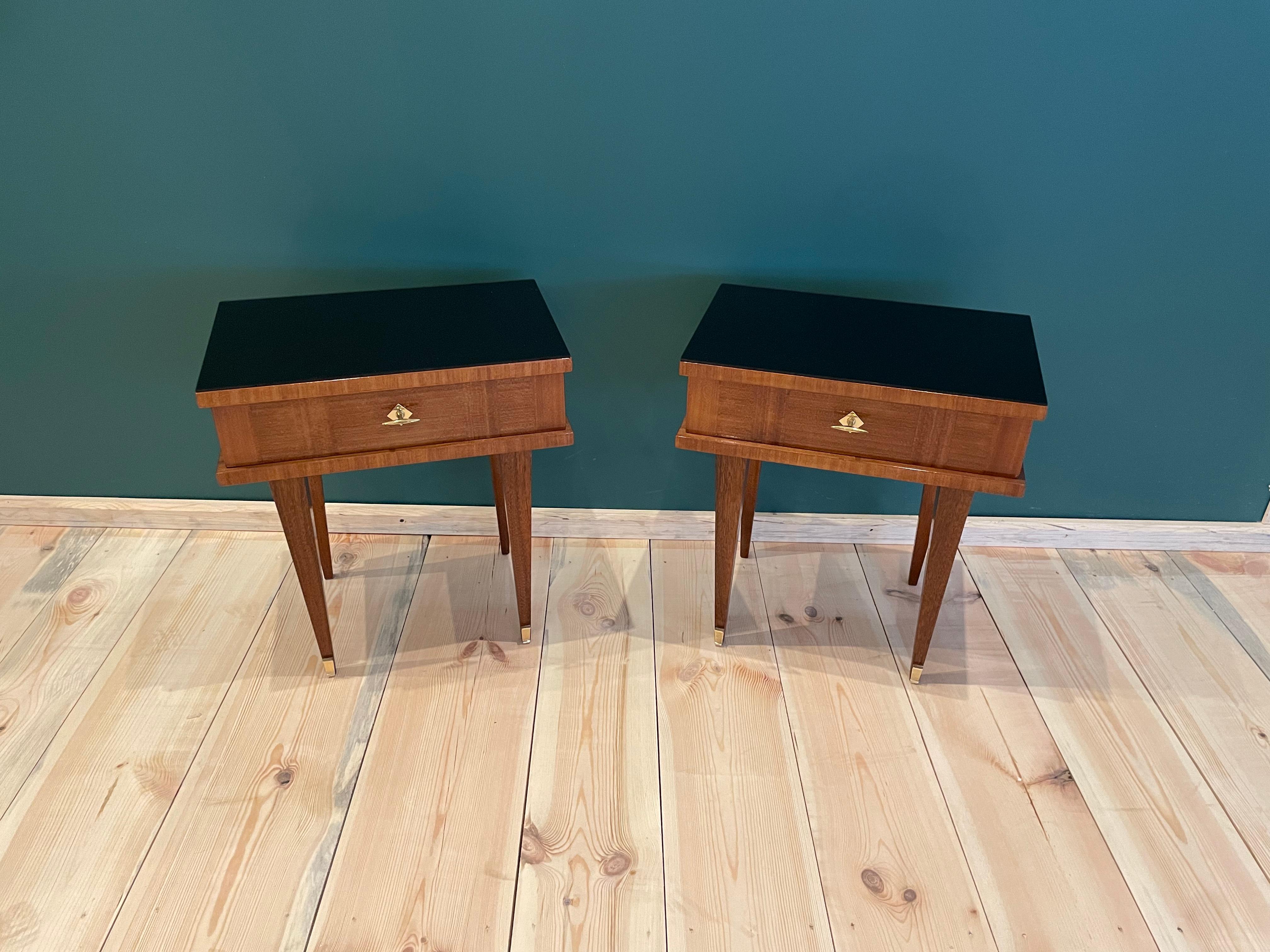 2 Art Deco bedside tables.