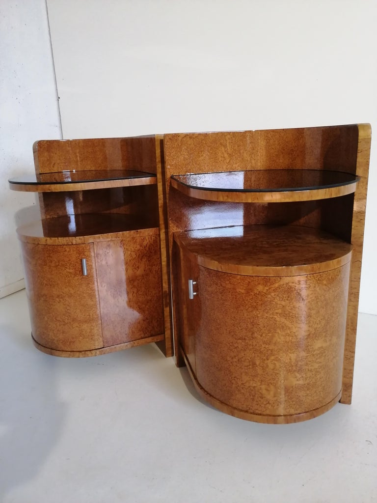 2 Art Deco Bedside Tables For Sale at 1stDibs