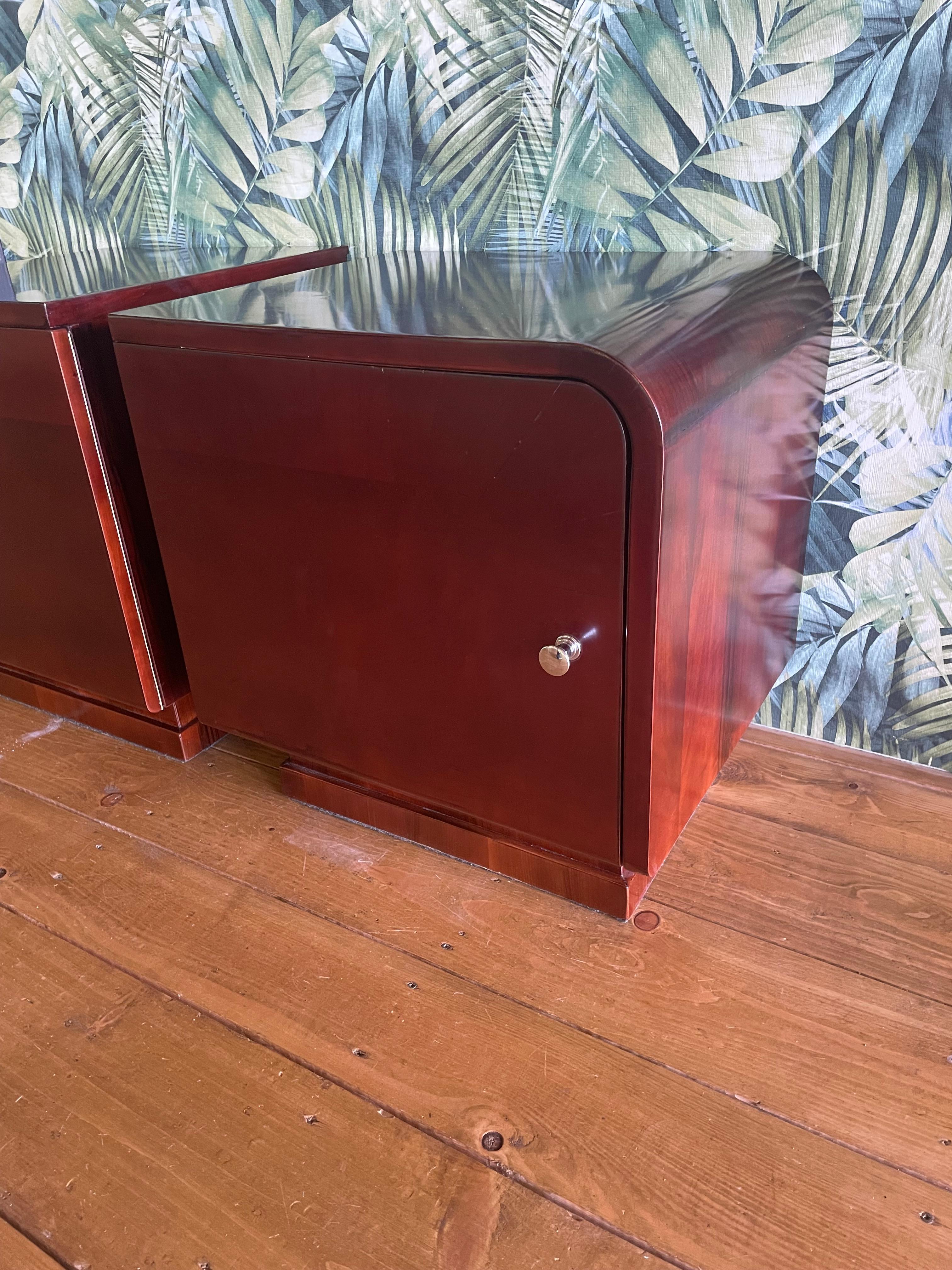Czech 2 Art Deco Bedside Tables For Sale
