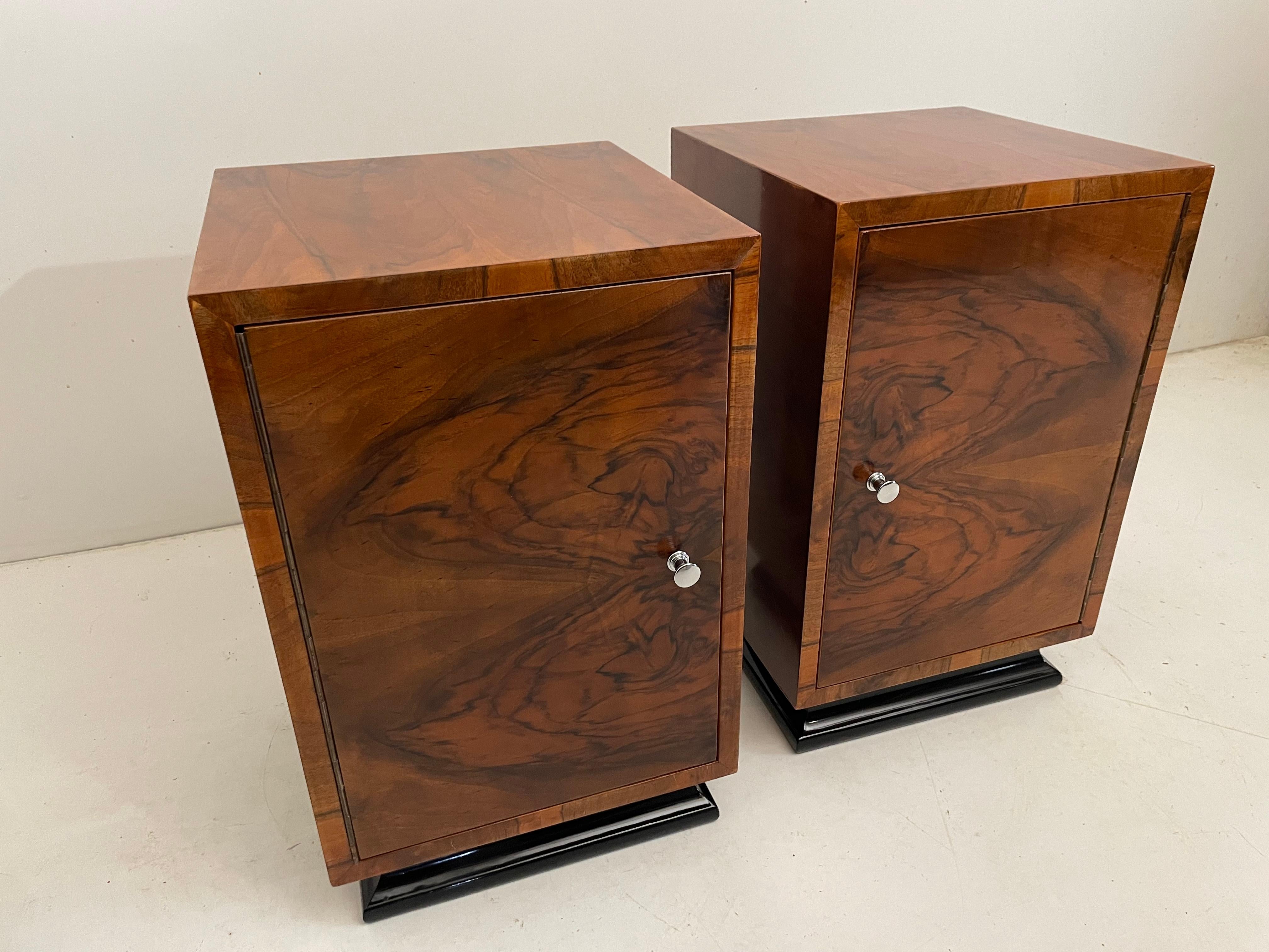 Mid-20th Century 2 Art Deco Bedside Tables