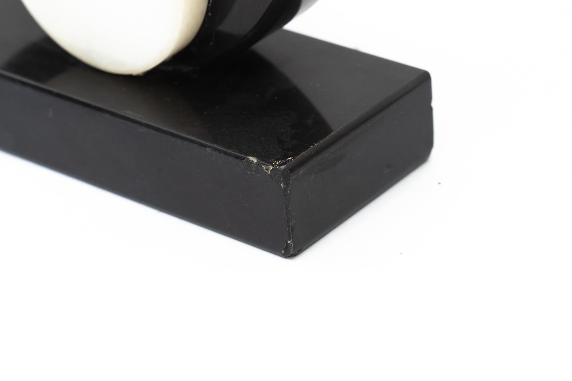 2 Art Deco bookends marble around 1920s For Sale 4