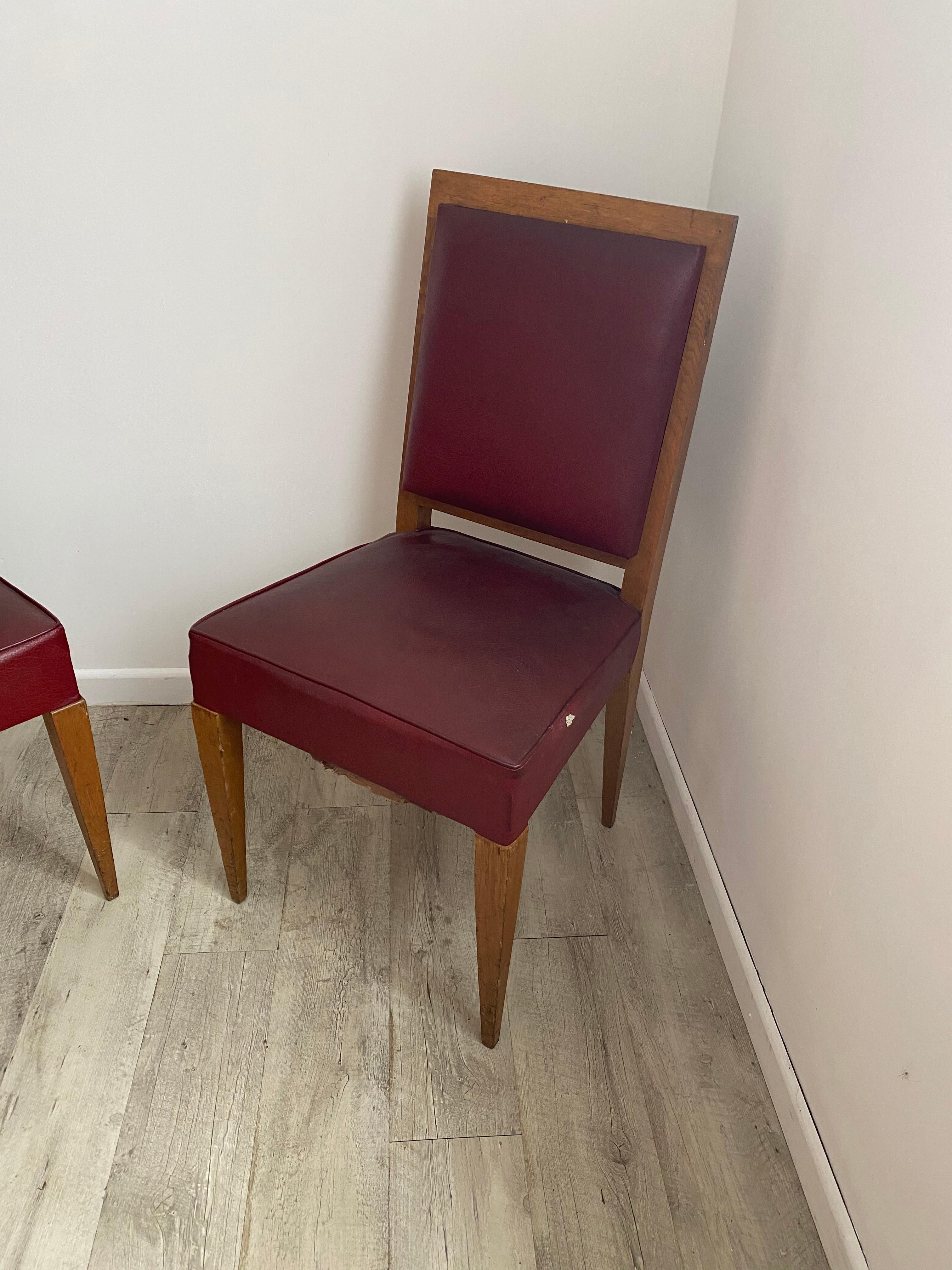 two 1940s French Art Deco chairsin the style of André Arbus.
 the price is for one
two are available