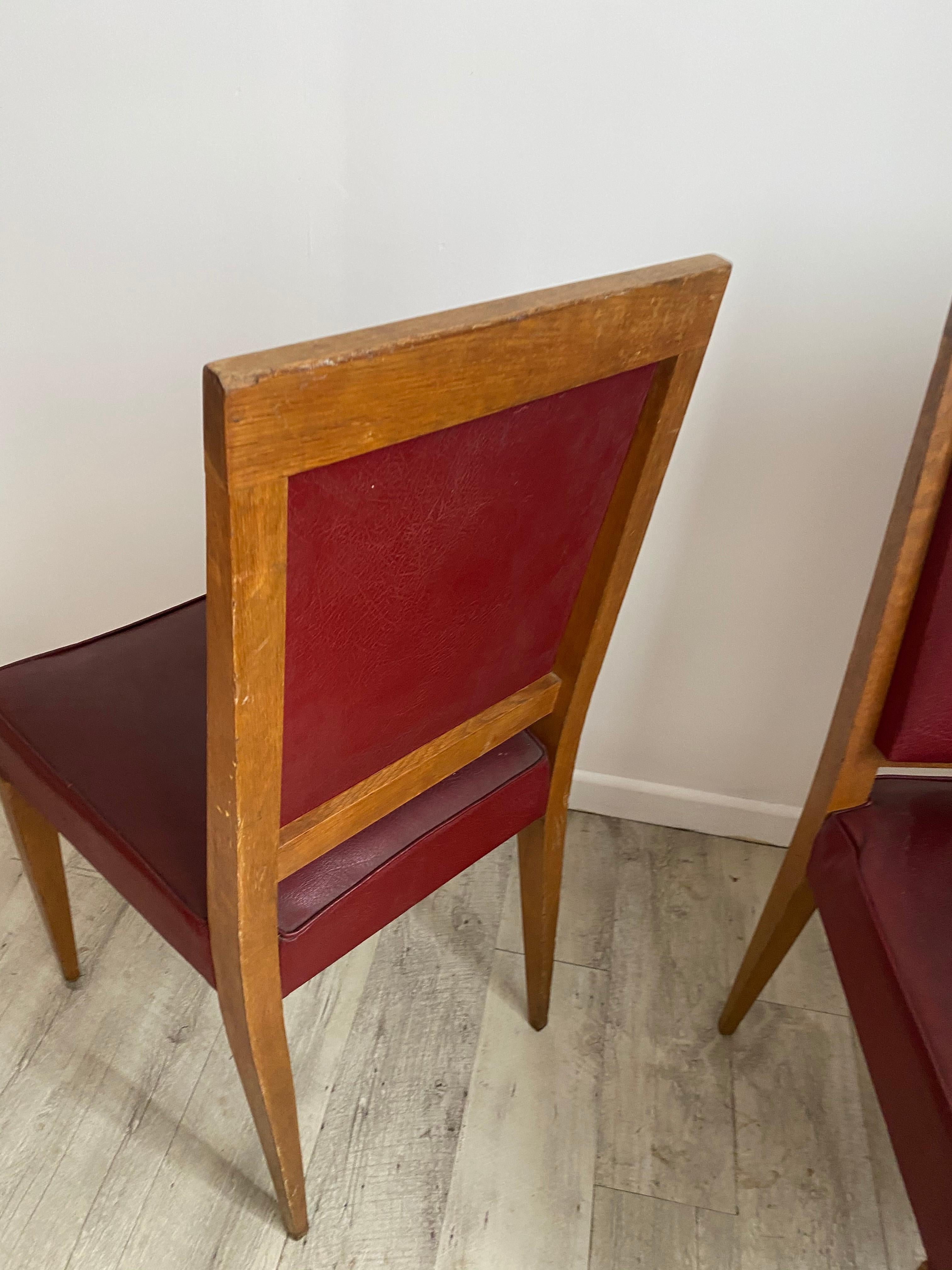 Mid-20th Century 2 Art Deco Chairs in the Style of Jean Michel Frank, circa 1930 For Sale