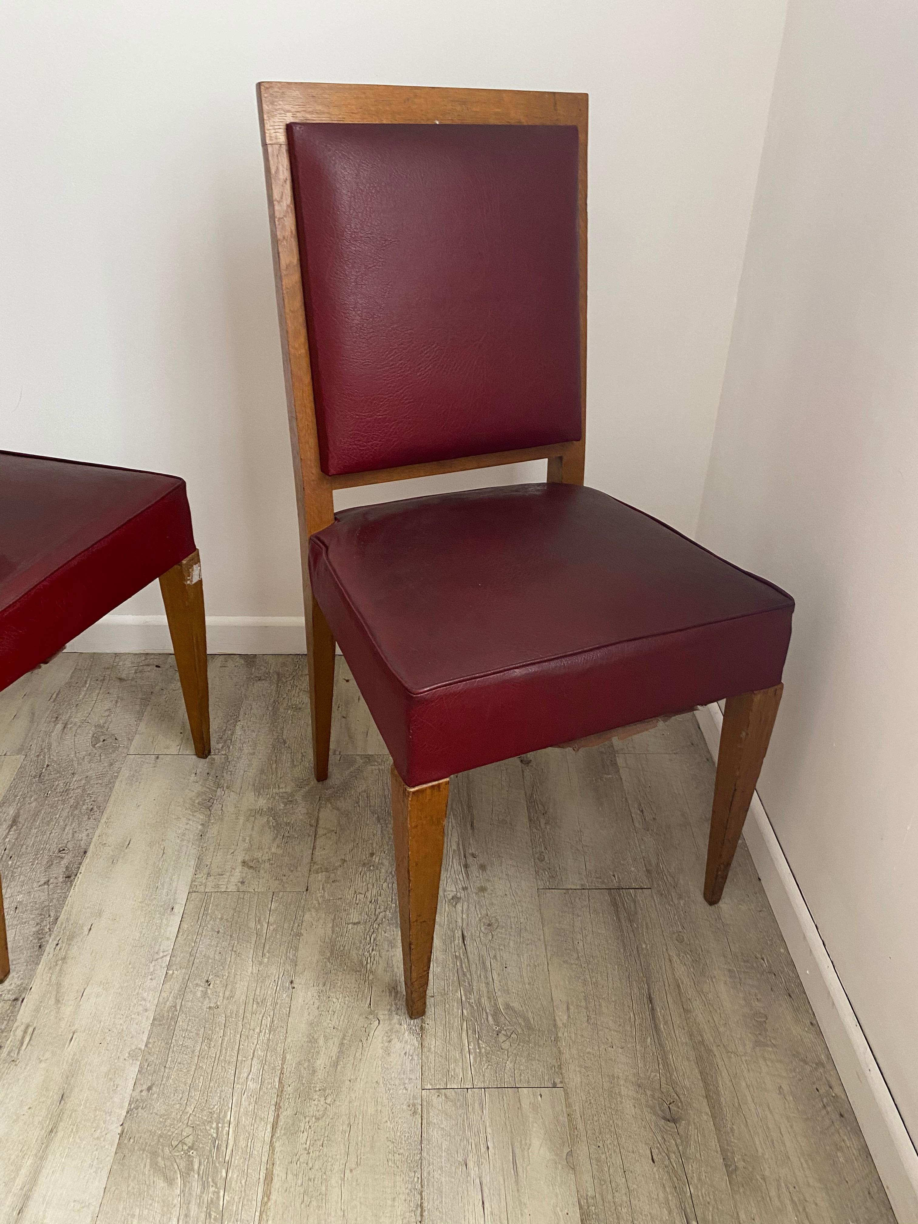 2 Art Deco Chairs in the Style of Jean Michel Frank, circa 1930 For Sale 2