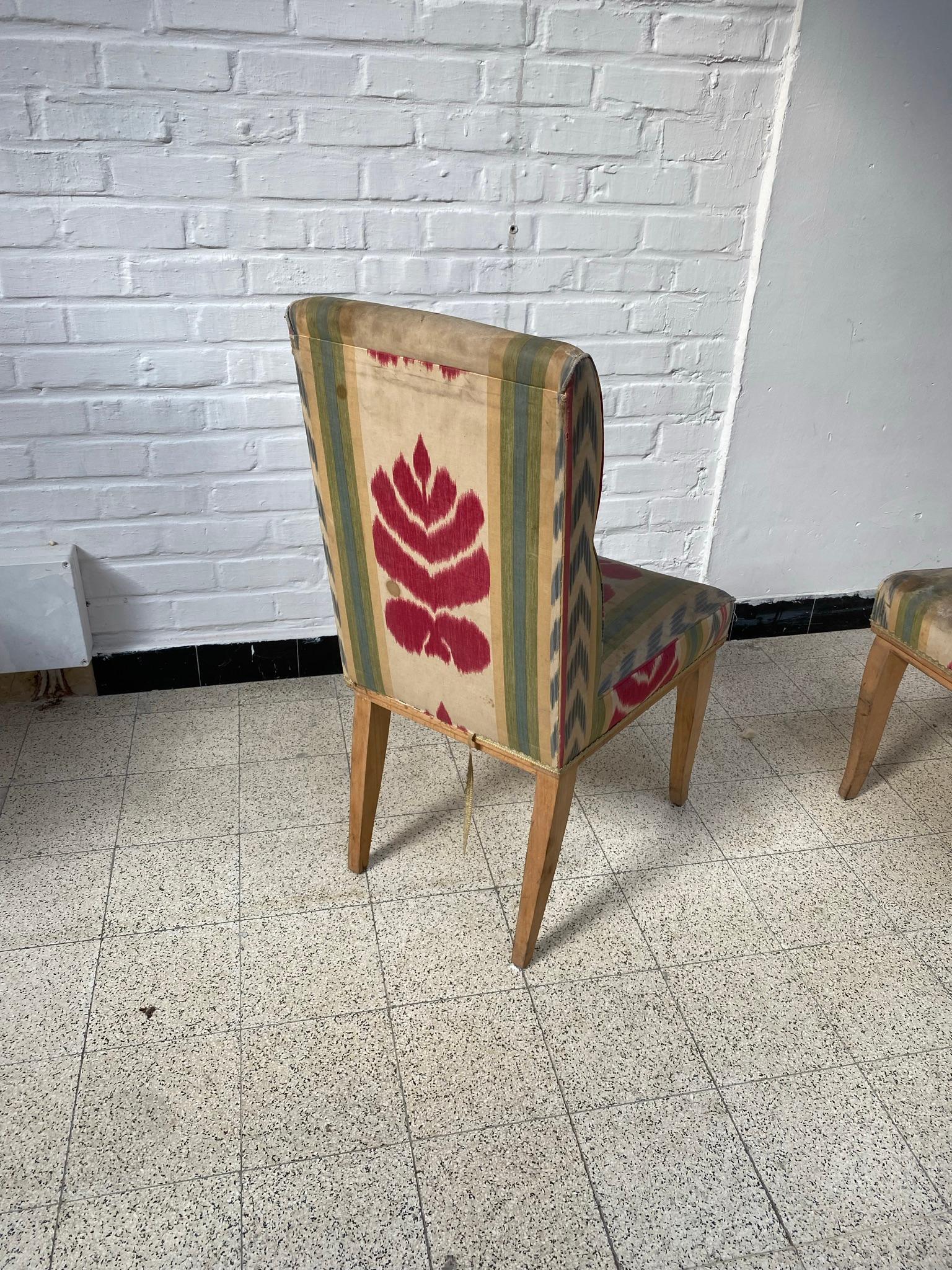 2 Art Deco Chairs in the Style of René Prou, circa 1930 In Good Condition For Sale In Saint-Ouen, FR