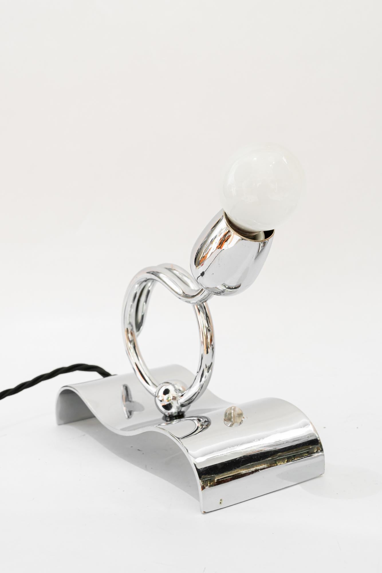 2 lampade da tavolo Art Deco cromate degli anni '20 circa in vendita 5