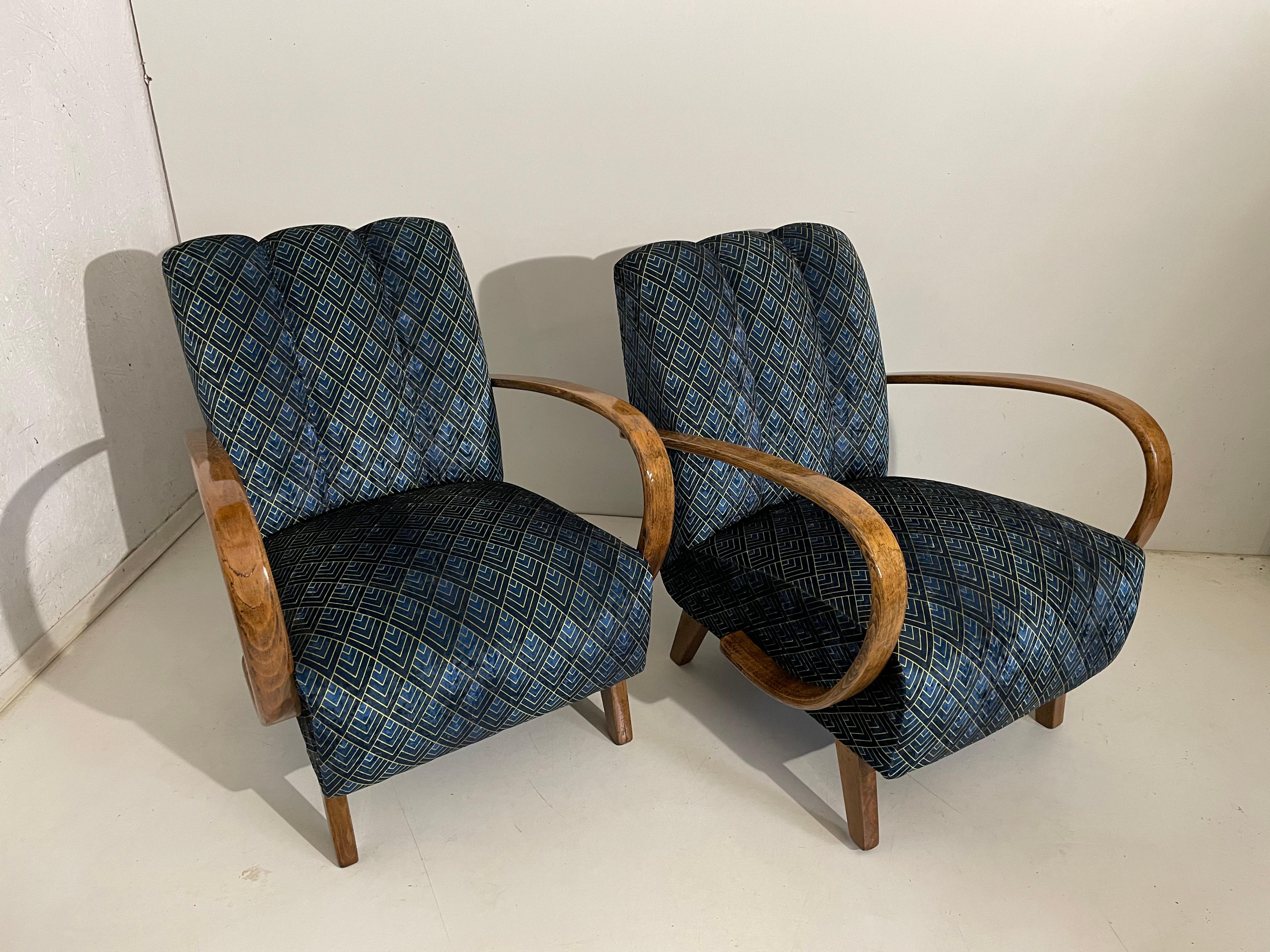2 Art Deco J. Halabala Armchair For Sale 1