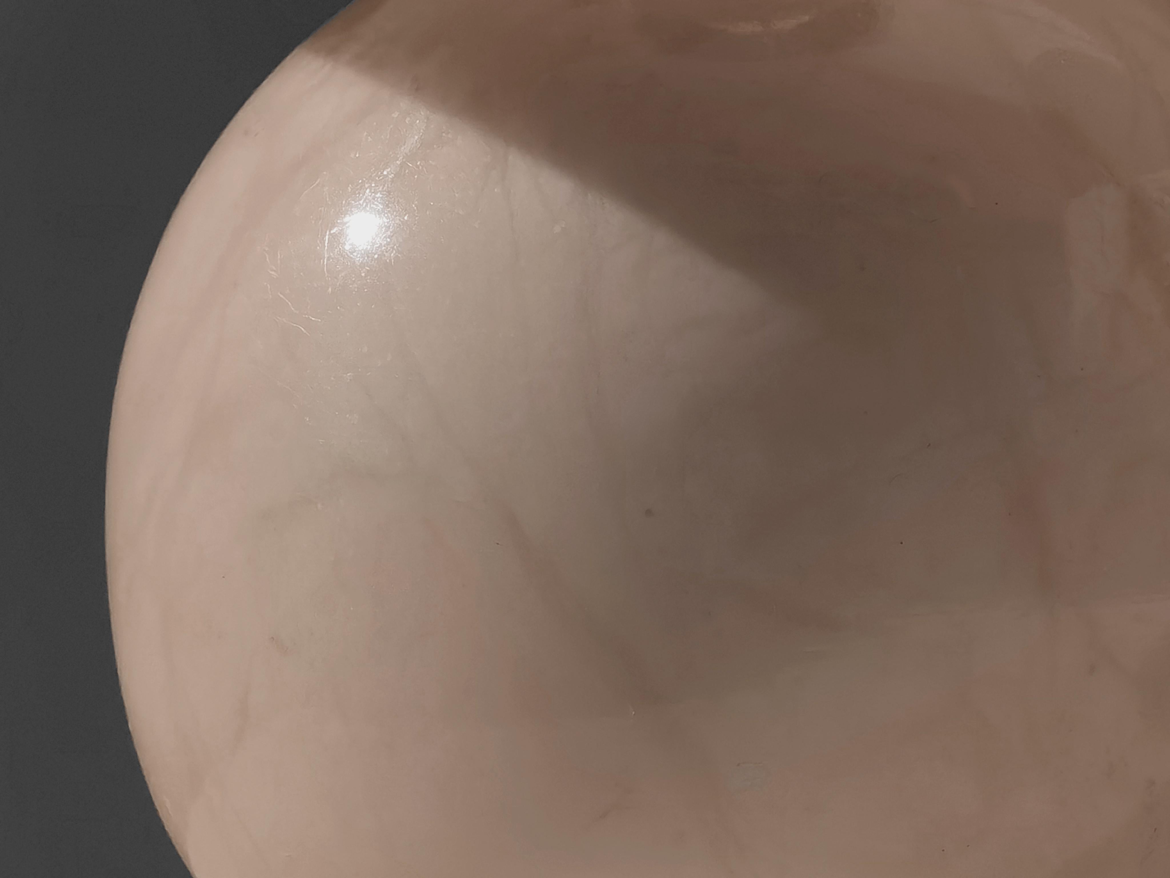 2 LÁMPARAS DE MESA DE MÁRMOL ROSA MODERNISTAS ART-DECO, Francia 1960 Francés en venta