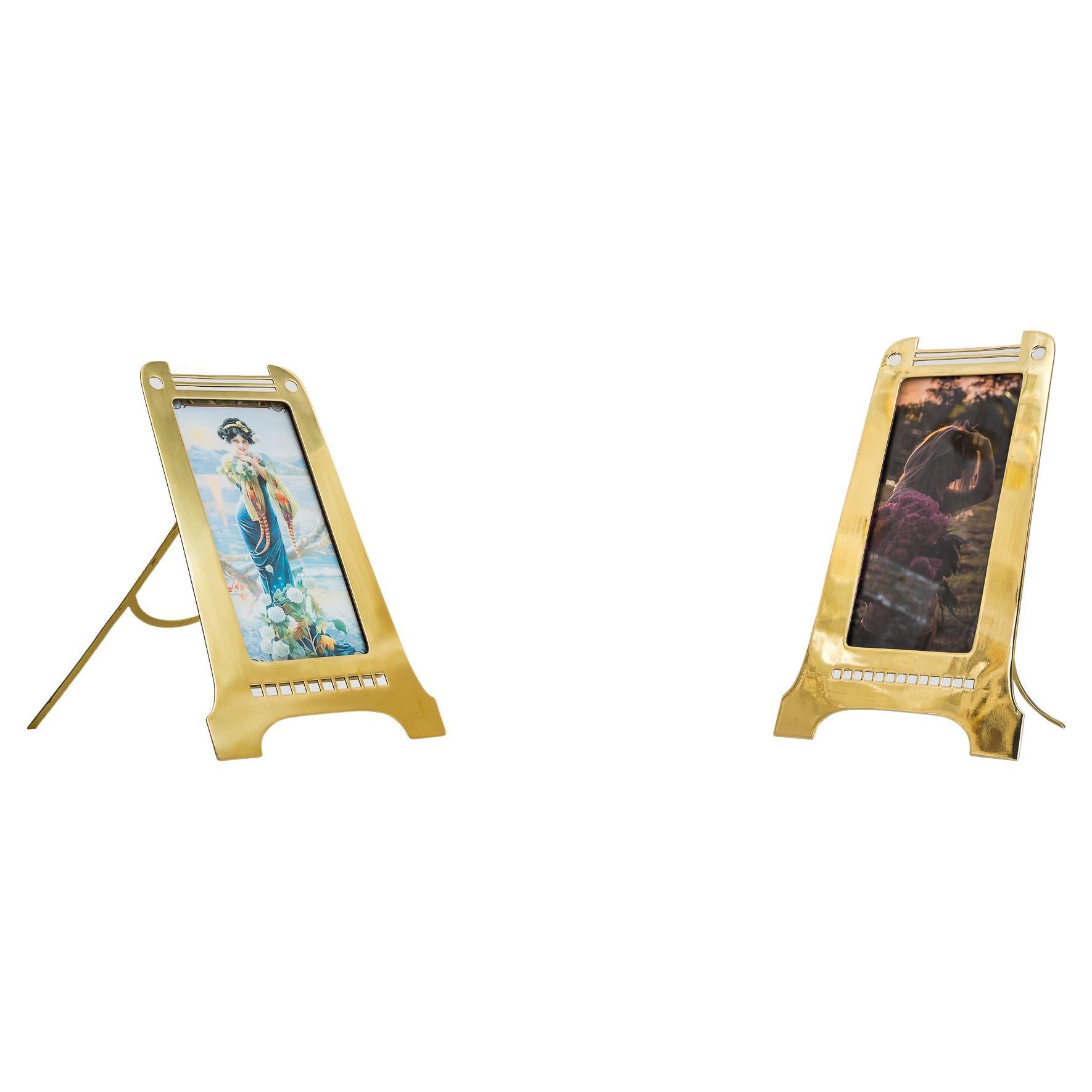 2 Art Deco Picture Frames 'Almost Same' by Argentor Around 1920s For Sale