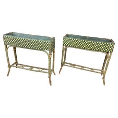 2 Art Deco Rattan Planters, circa 1920/1930