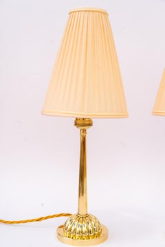 2 Art Deco Table lamp with fabric shades vienna 1920