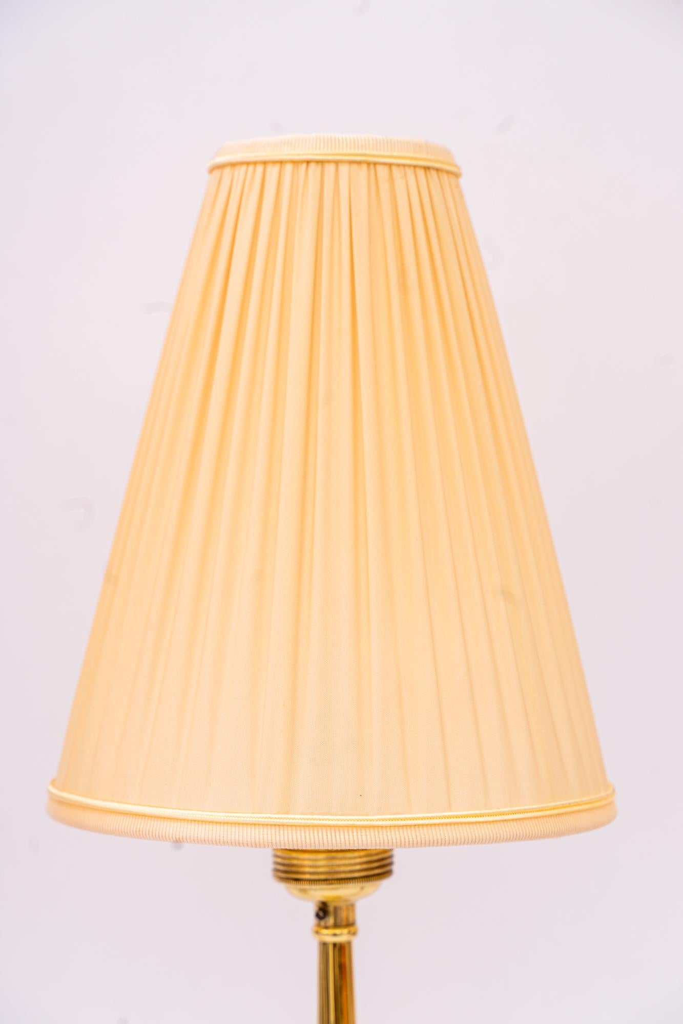 2 Art Deco Table lamp with fabric shades vienna 1920 In Good Condition For Sale In Wien, AT