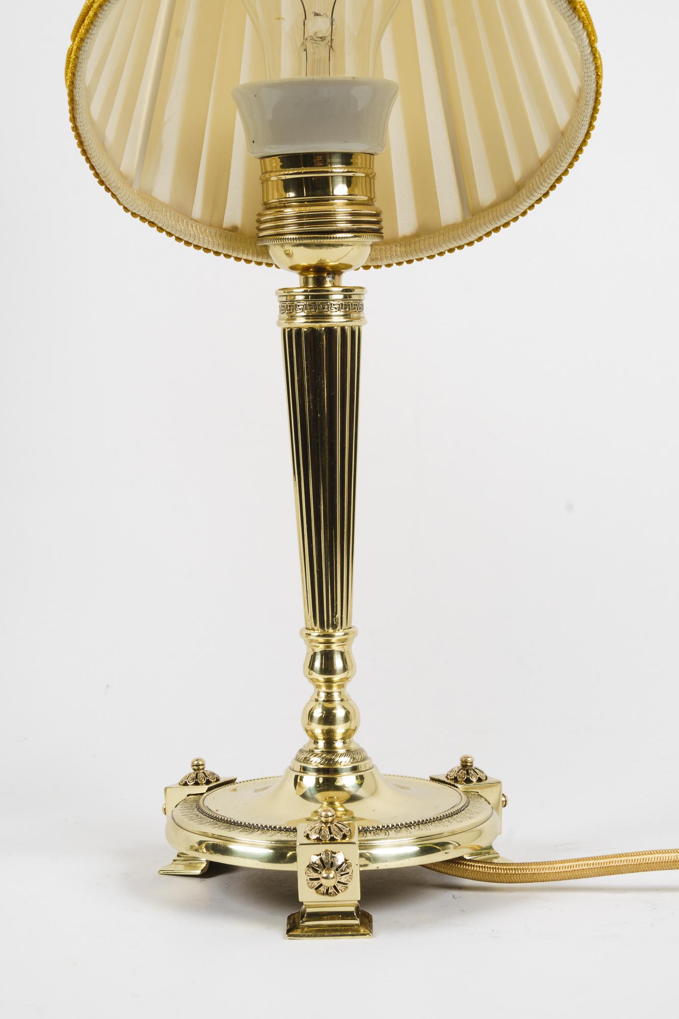Brass 2 Art Deco Table Lamps, Vienna, 1920s