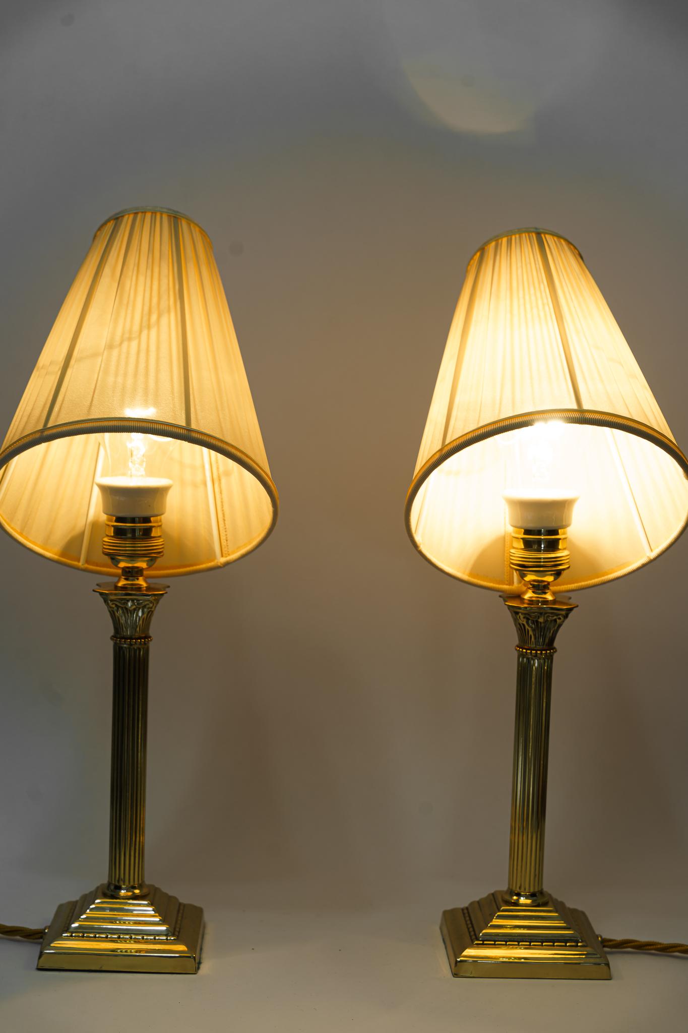 Laqué 2 lampes de table Art Déco viennoises des années 1920 en vente