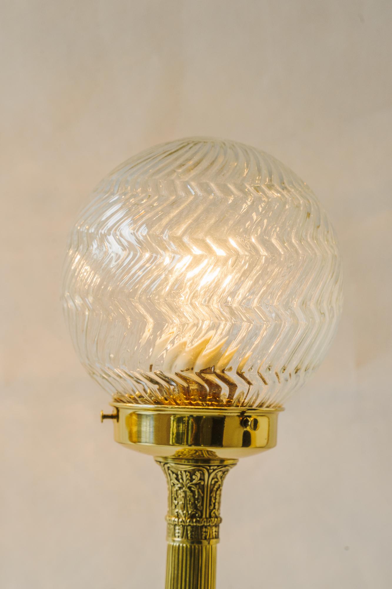 2 Art Deco Table lamps with glass shades vienna around 1920s For Sale 2