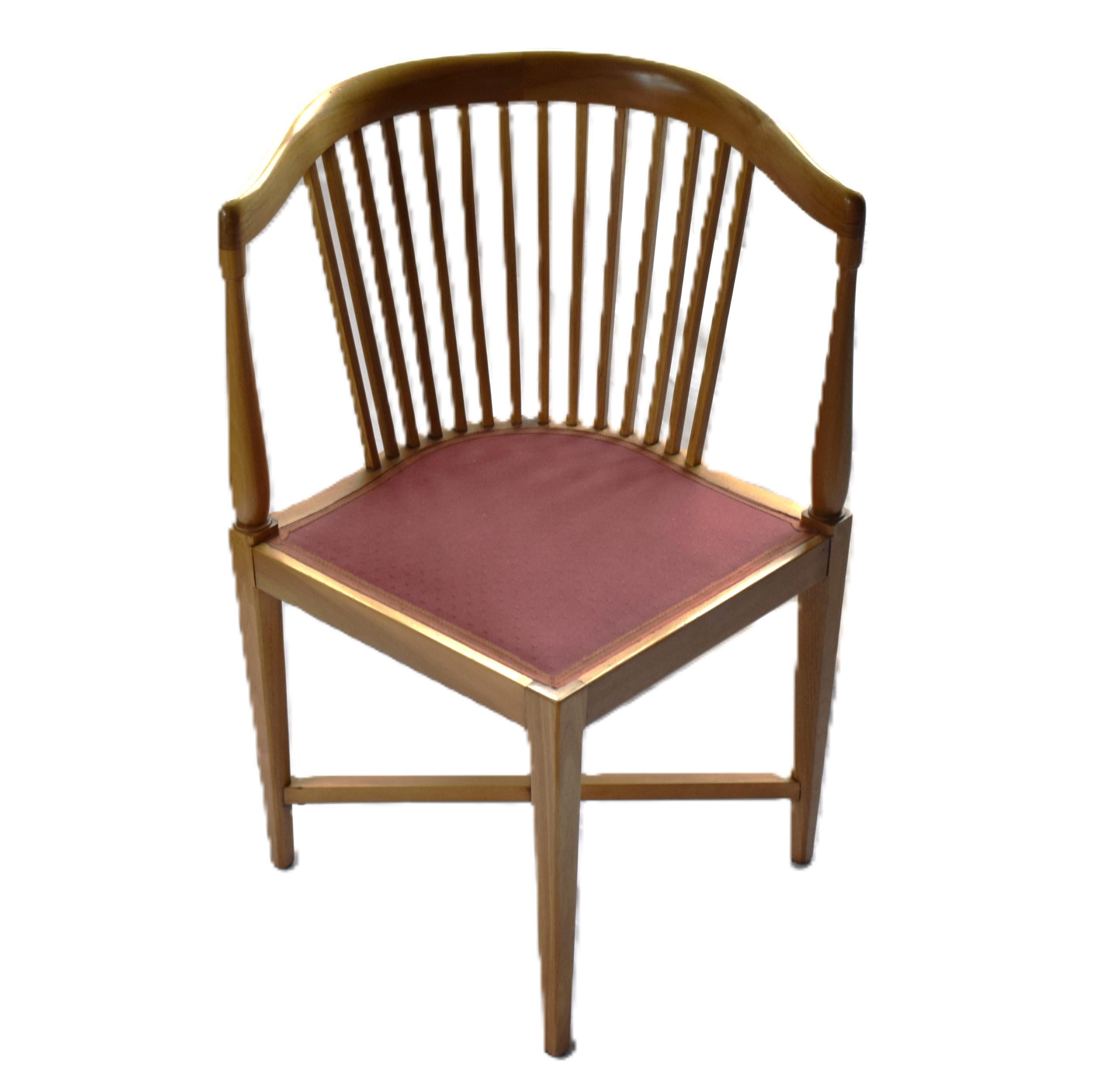 Austrian 2 Art Nouveau corner chairs, designed by J.M.Olbrich / M. Niedermoser (Vienna, 1 For Sale