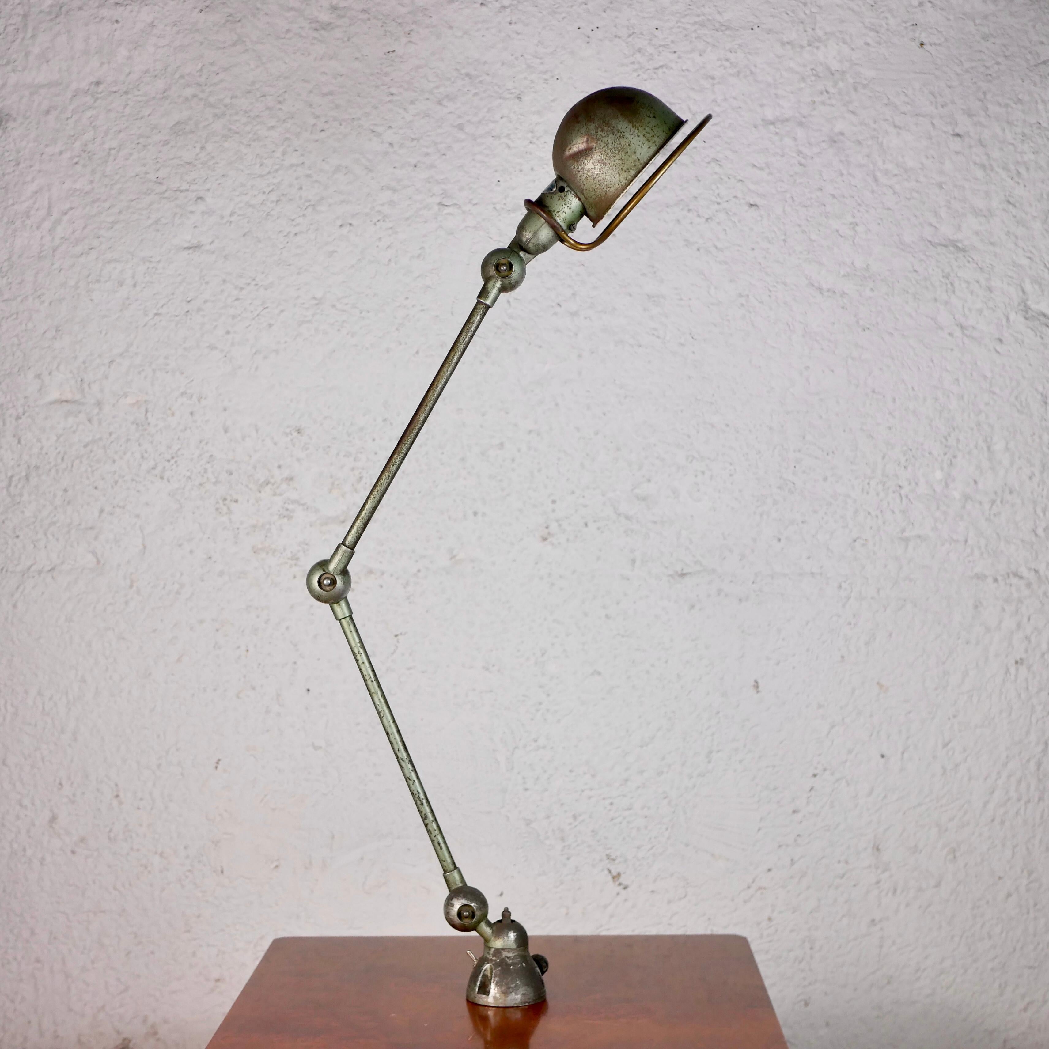 2 Articulated Arms Jieldé Lamp in Vespa Green by Jean-Louis Domecq, 1960s 2