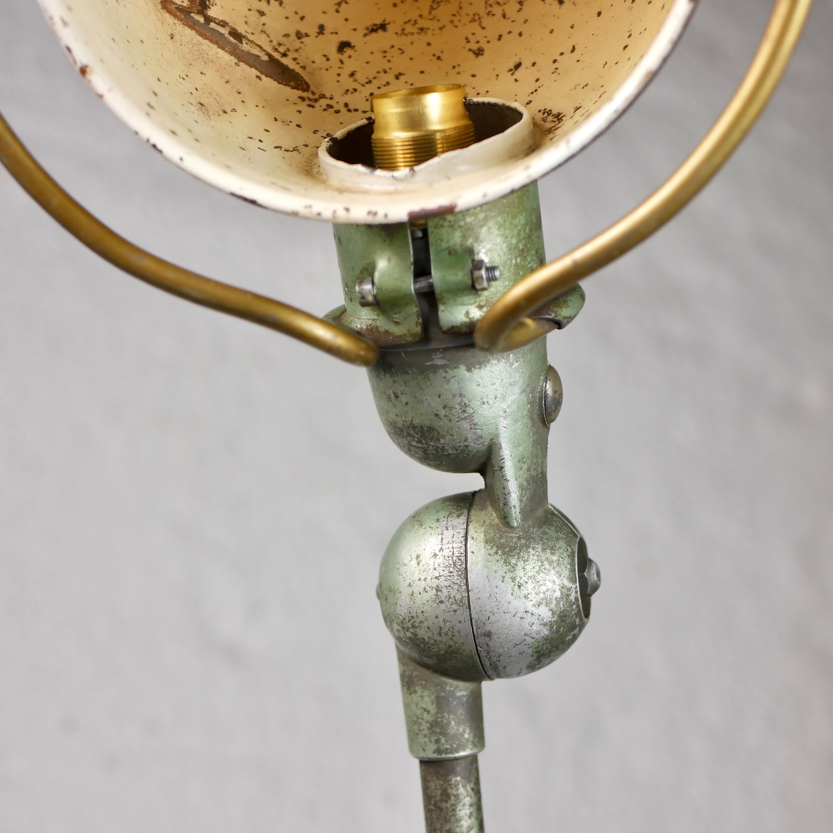 2 Articulated Arms Jieldé Lamp in Vespa Green by Jean-Louis Domecq, 1960s 8